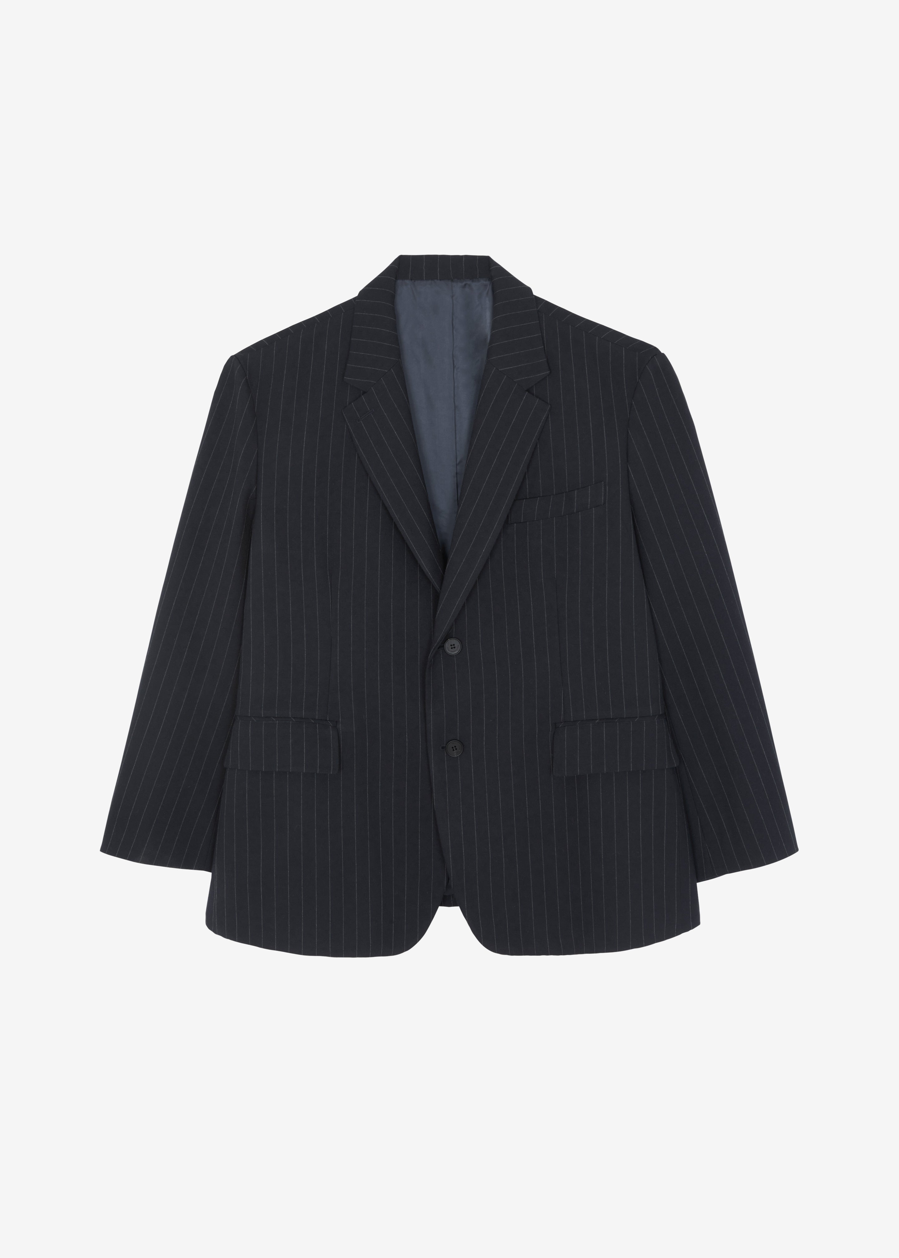 Beo Blazer - Charcoal/White Pinstripe - 10