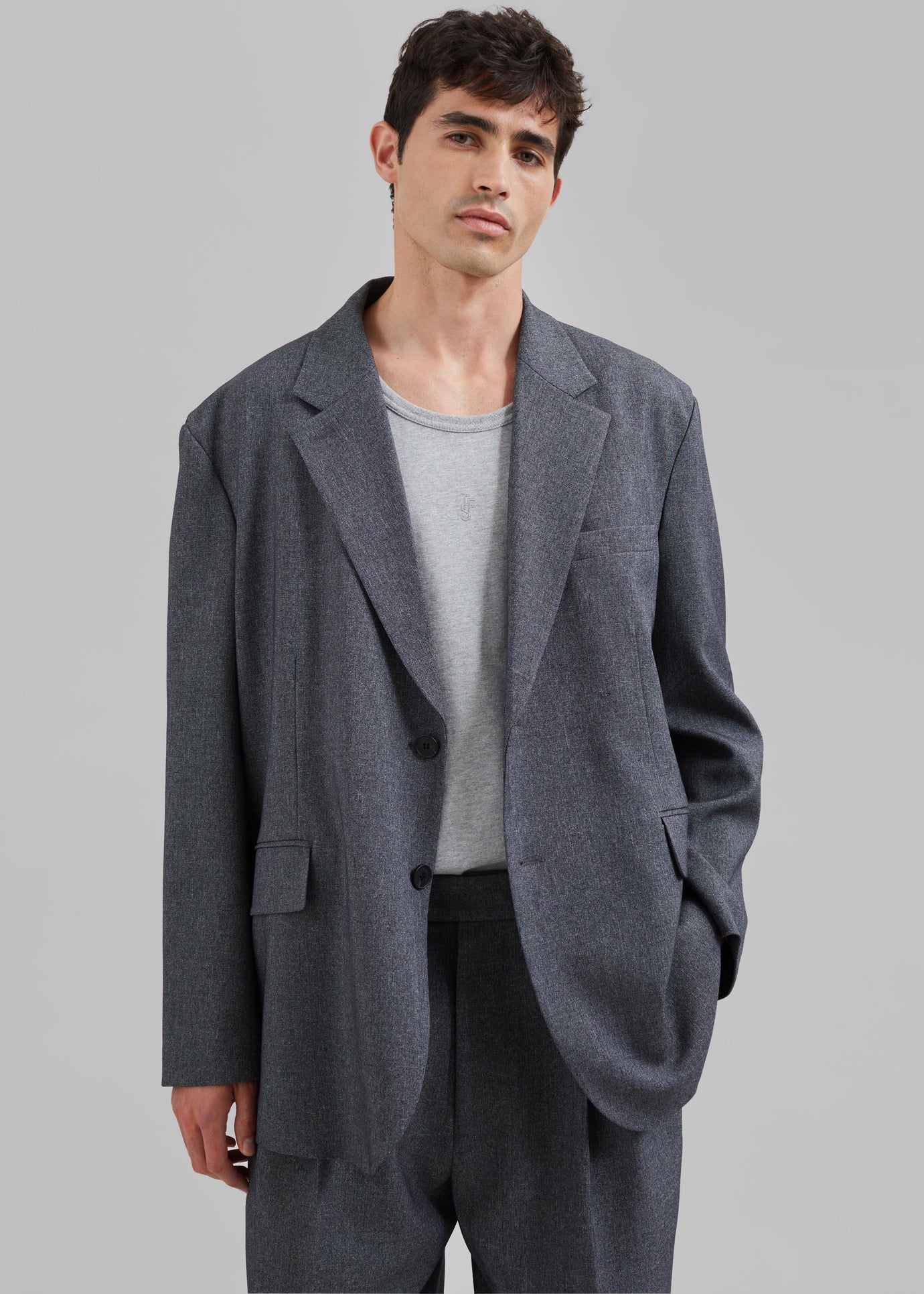 Beo Blazer - Grey Melange - 1