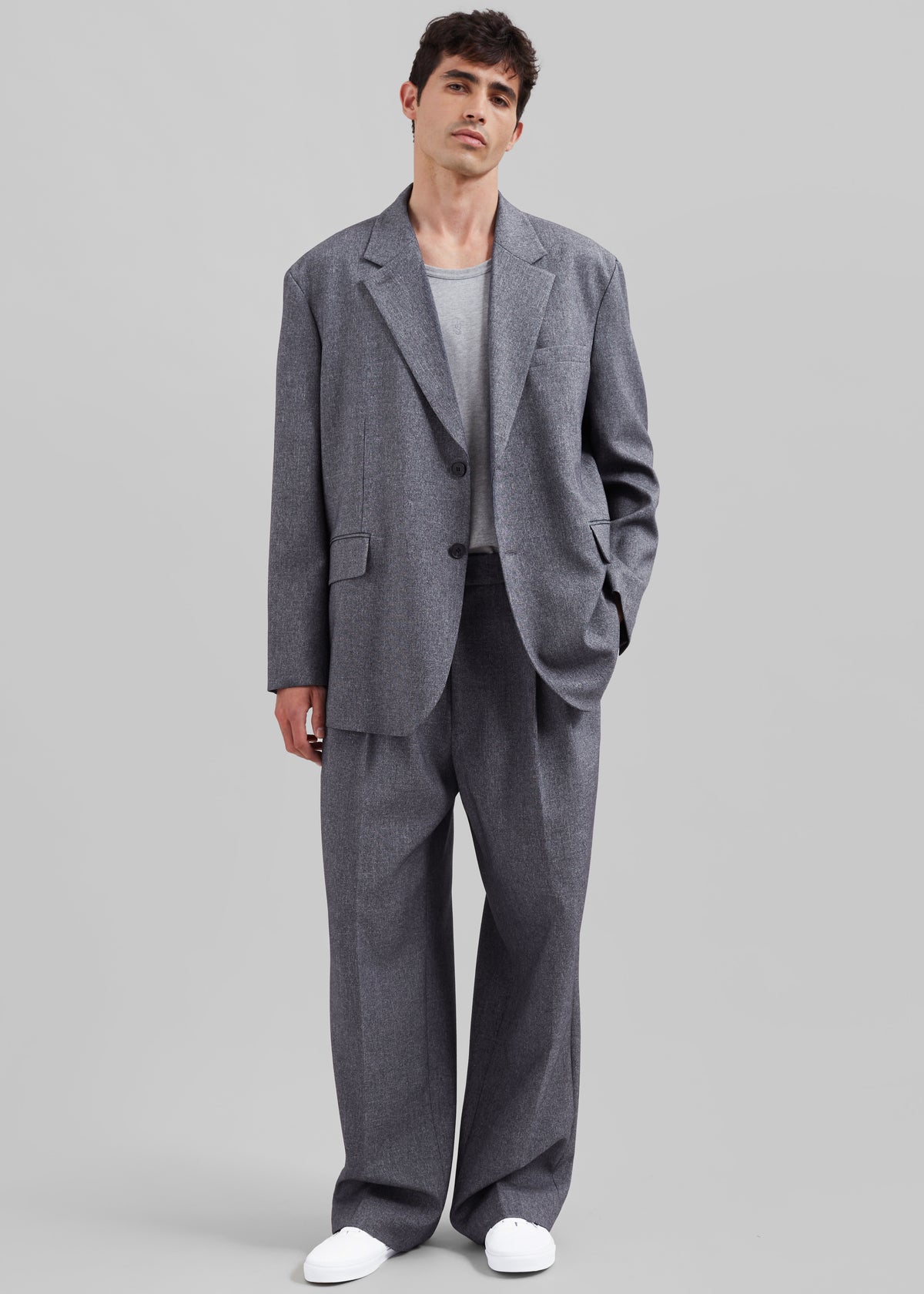 Shop the look image for Beo Blazer - Grey Melange