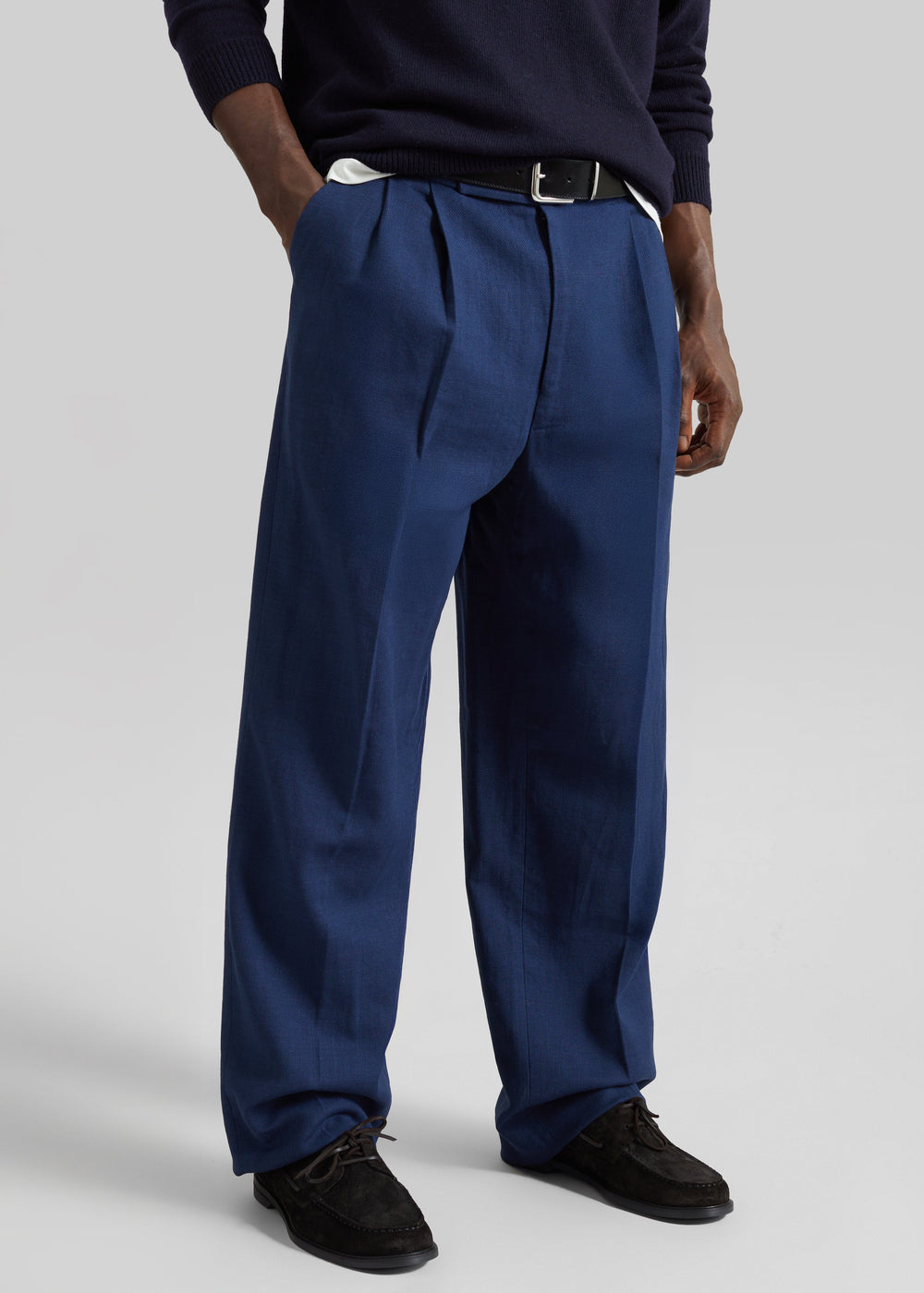 Beo Linen Pants - Navy - 1