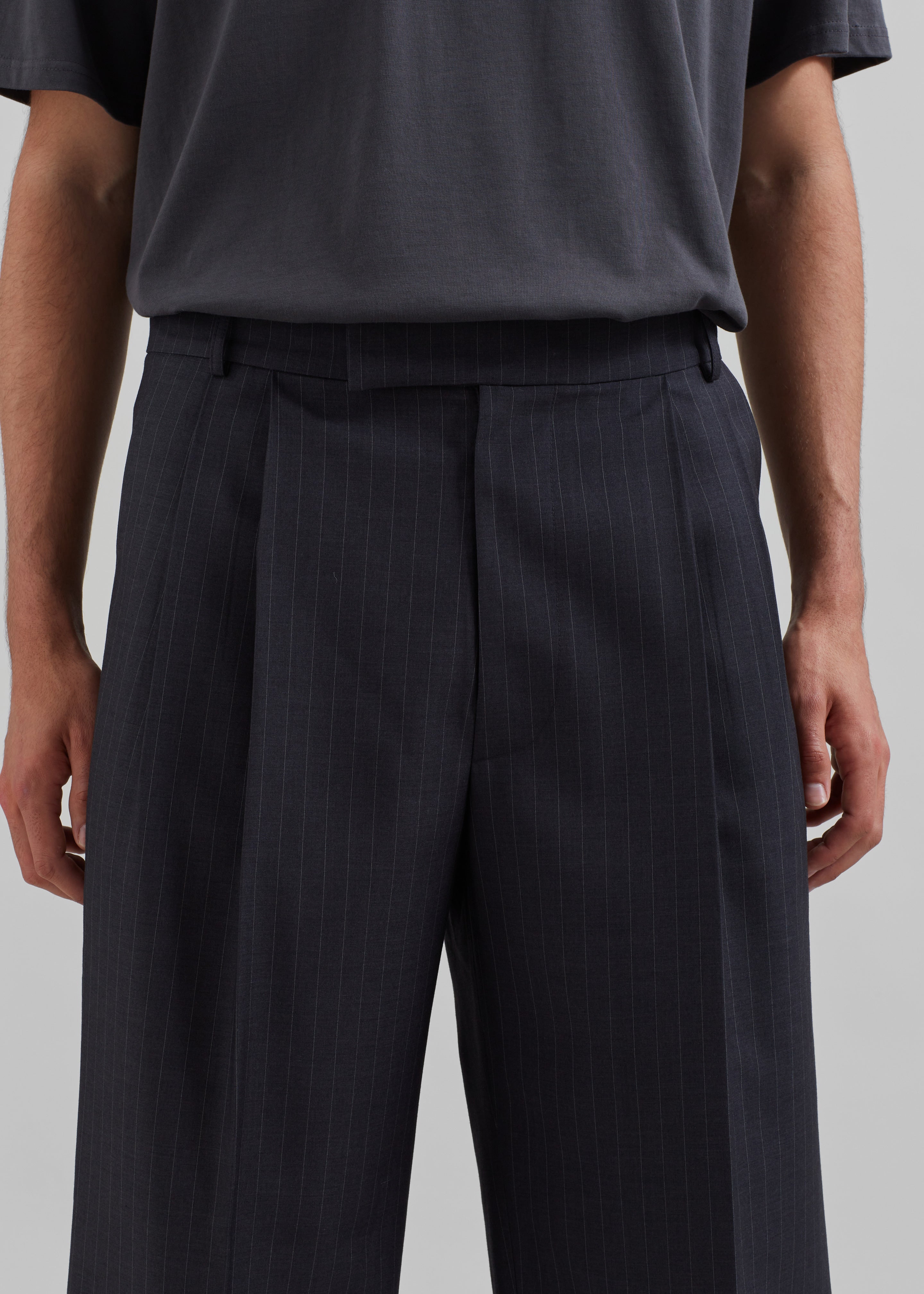 Beo Suit Pants - Charcoal/White Pinstripe - 3