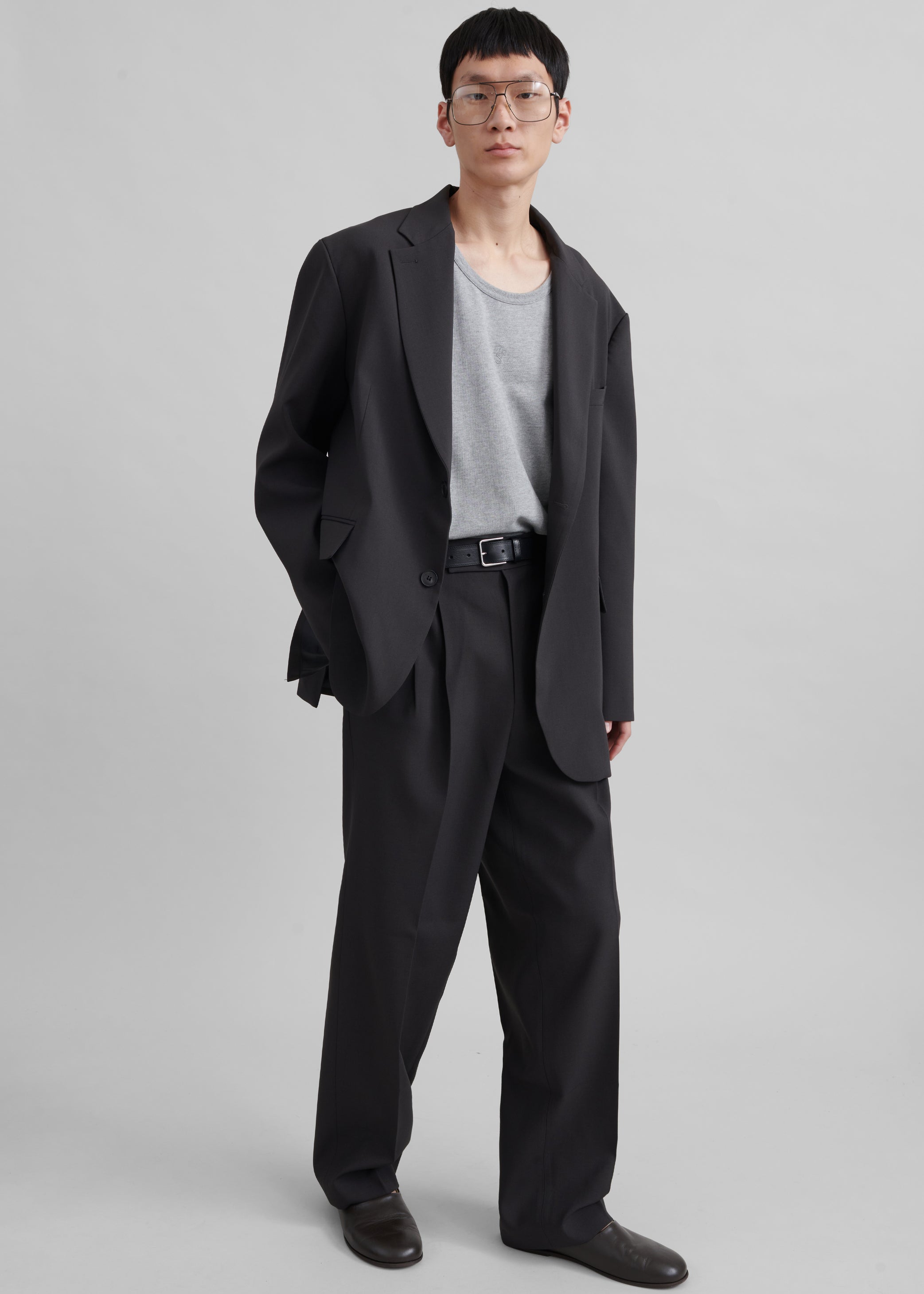 Shop the look image for Beo Suit Pants - Dark Grey