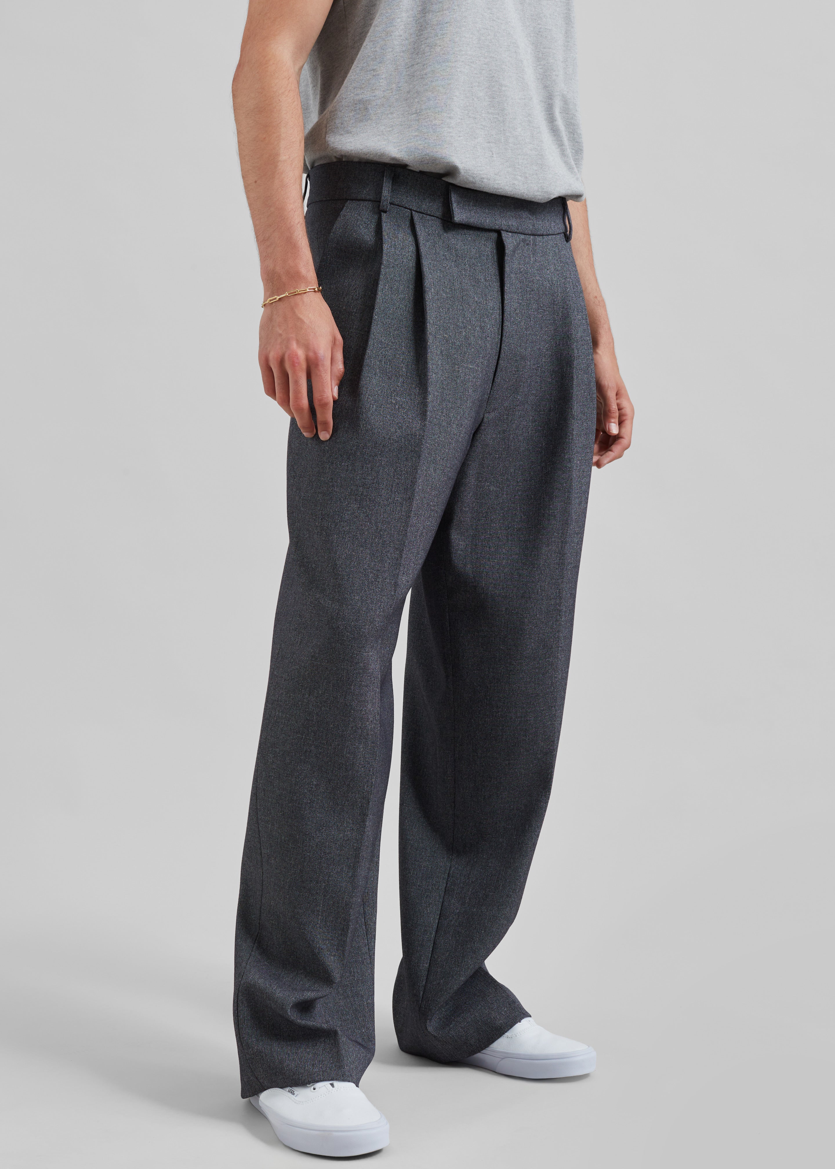 Beo Suit Pants - Grey Melange - 2