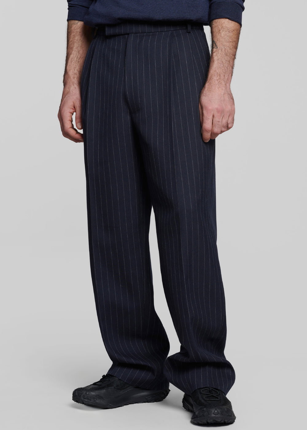 Beo Suit Pants - Navy/White Pinstripe - 1