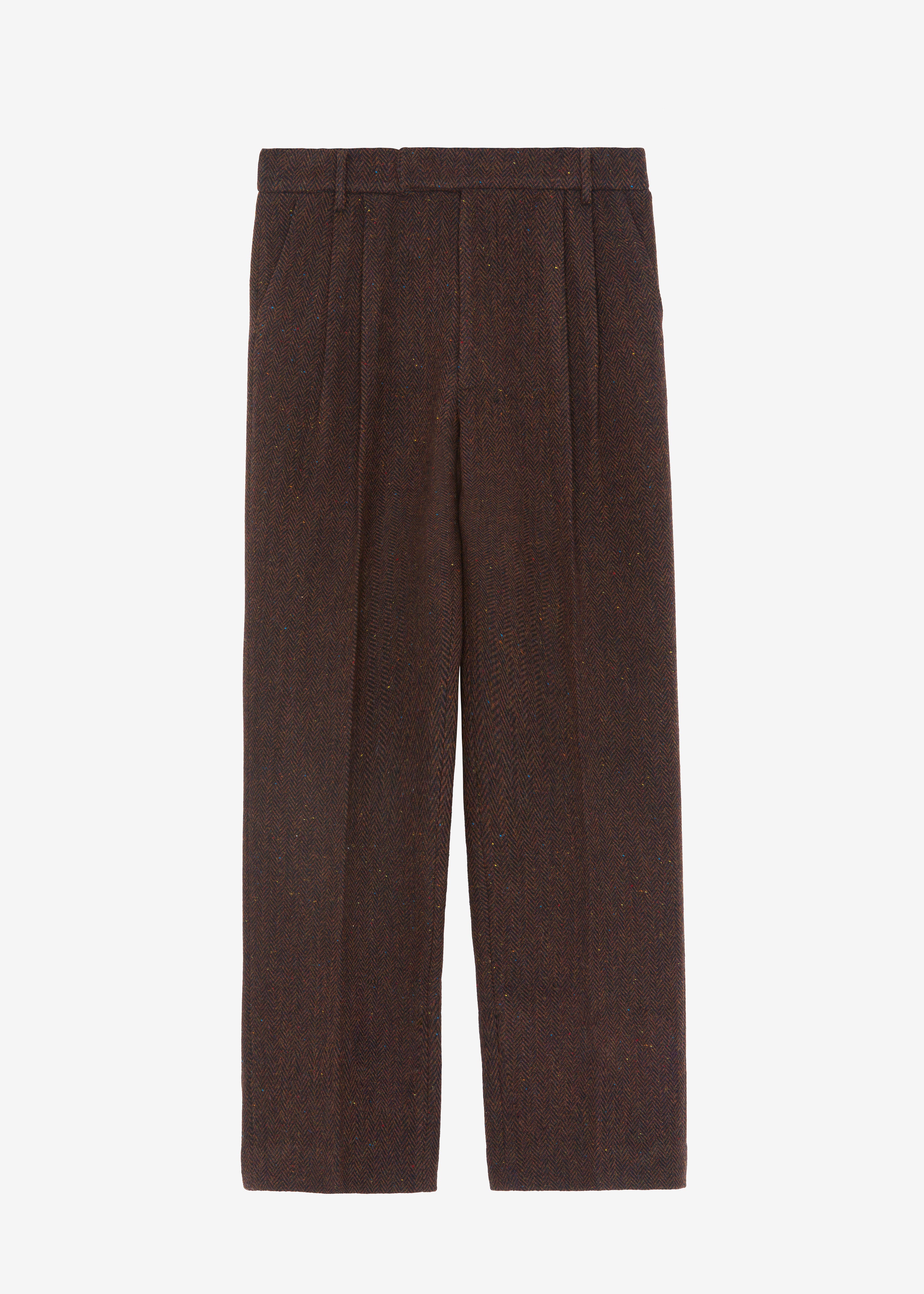 Beo Wool Suit Pants - Brown - 9