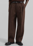 Beo Wool Suit Pants - Brown