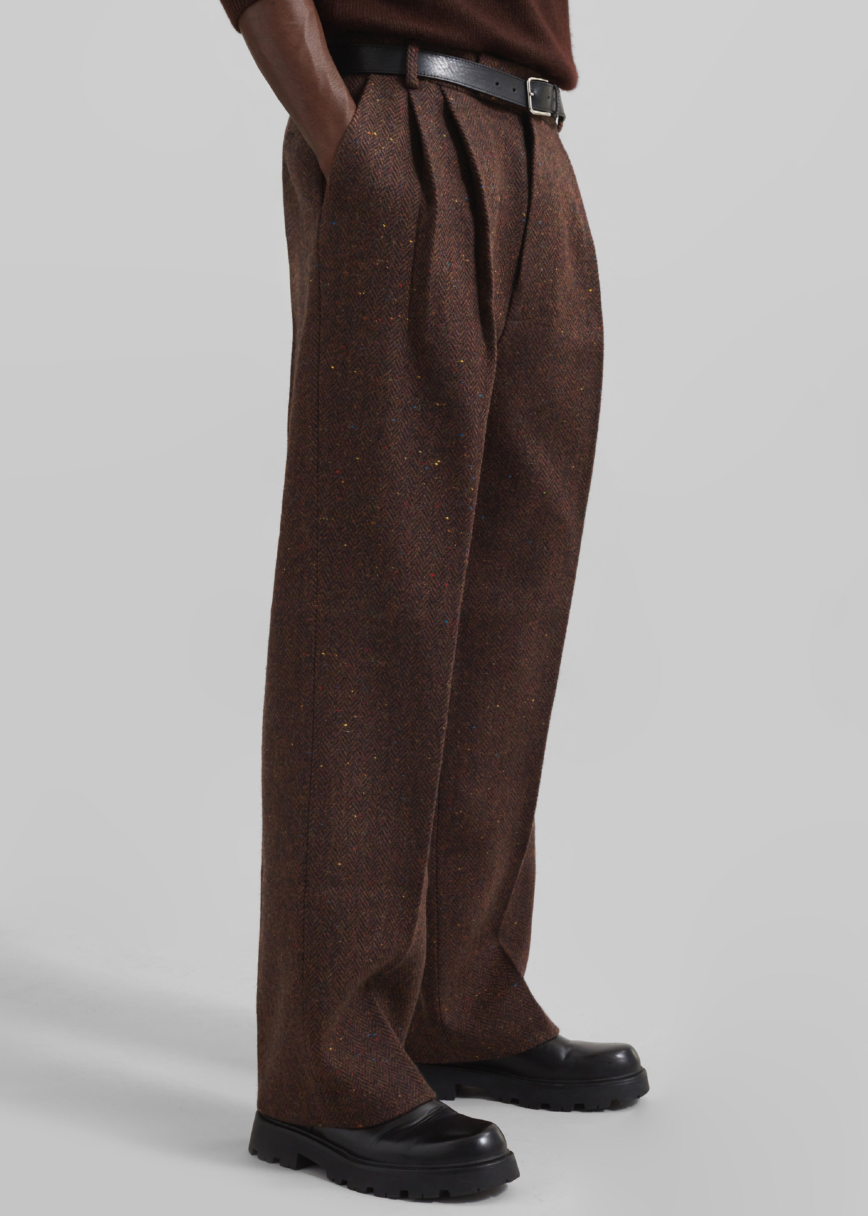 Beo Wool Suit Pants - Brown - 4