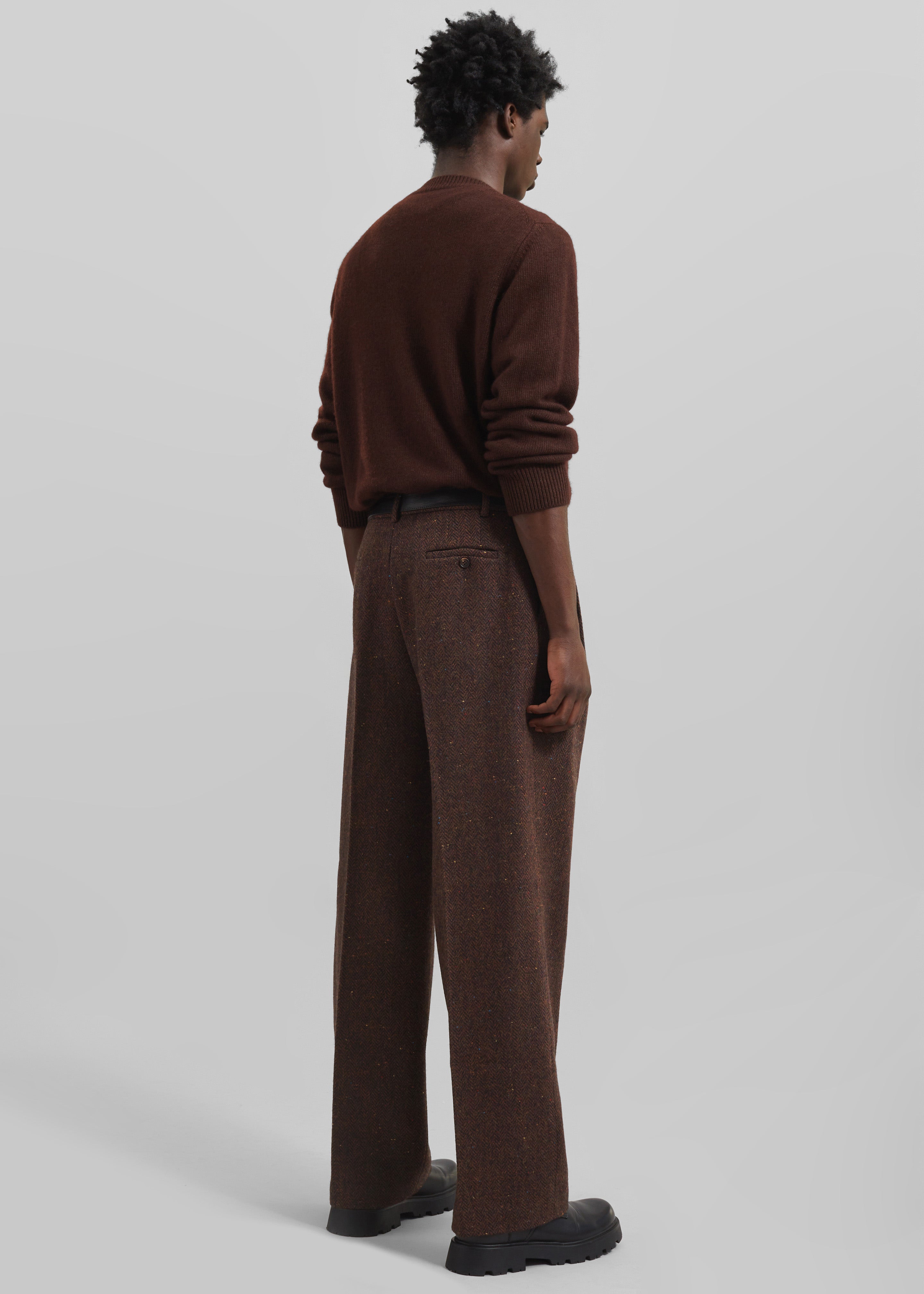 Beo Wool Suit Pants - Brown - 8