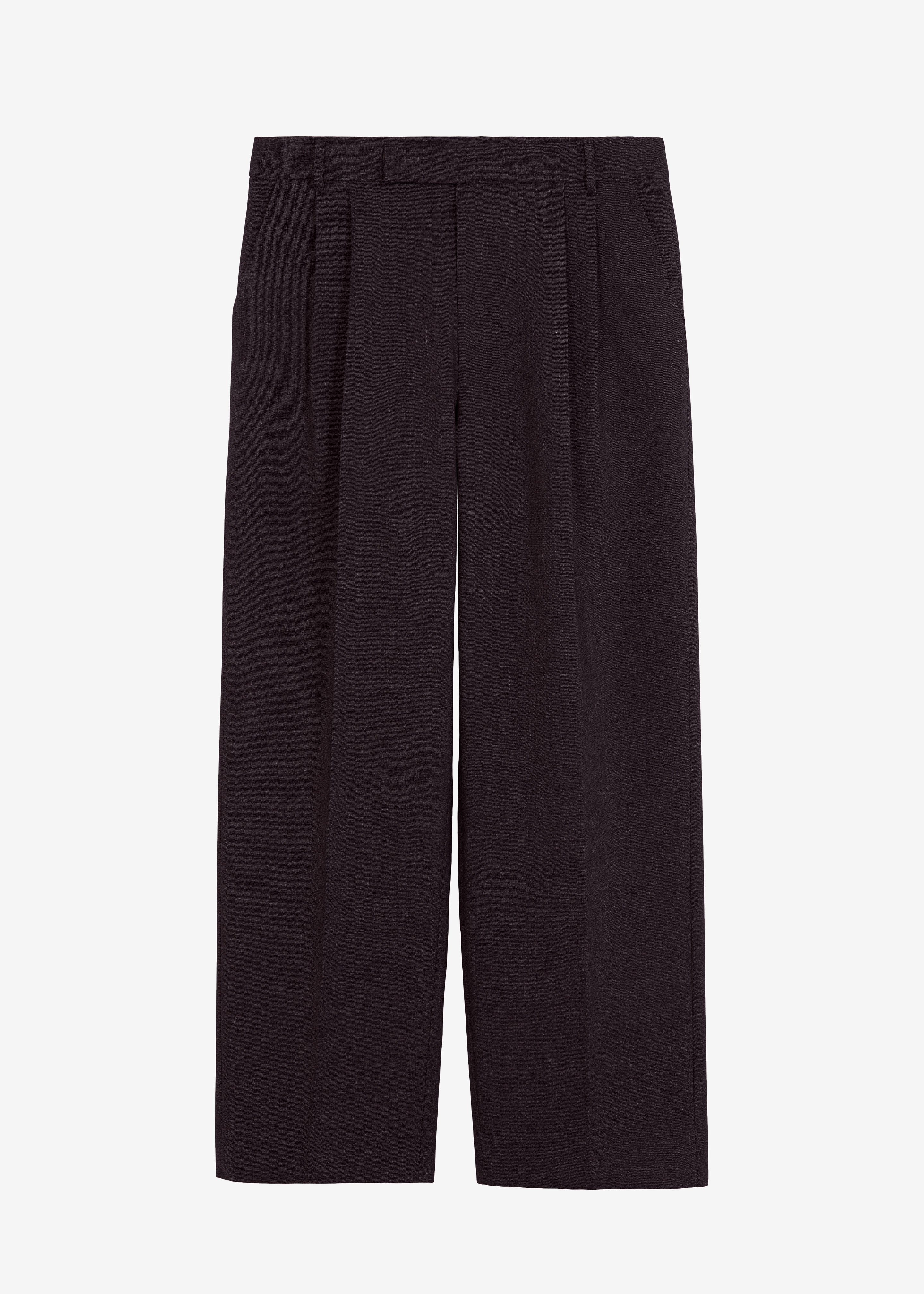 Beo Wool Suit Pants - Dark Plum - 13