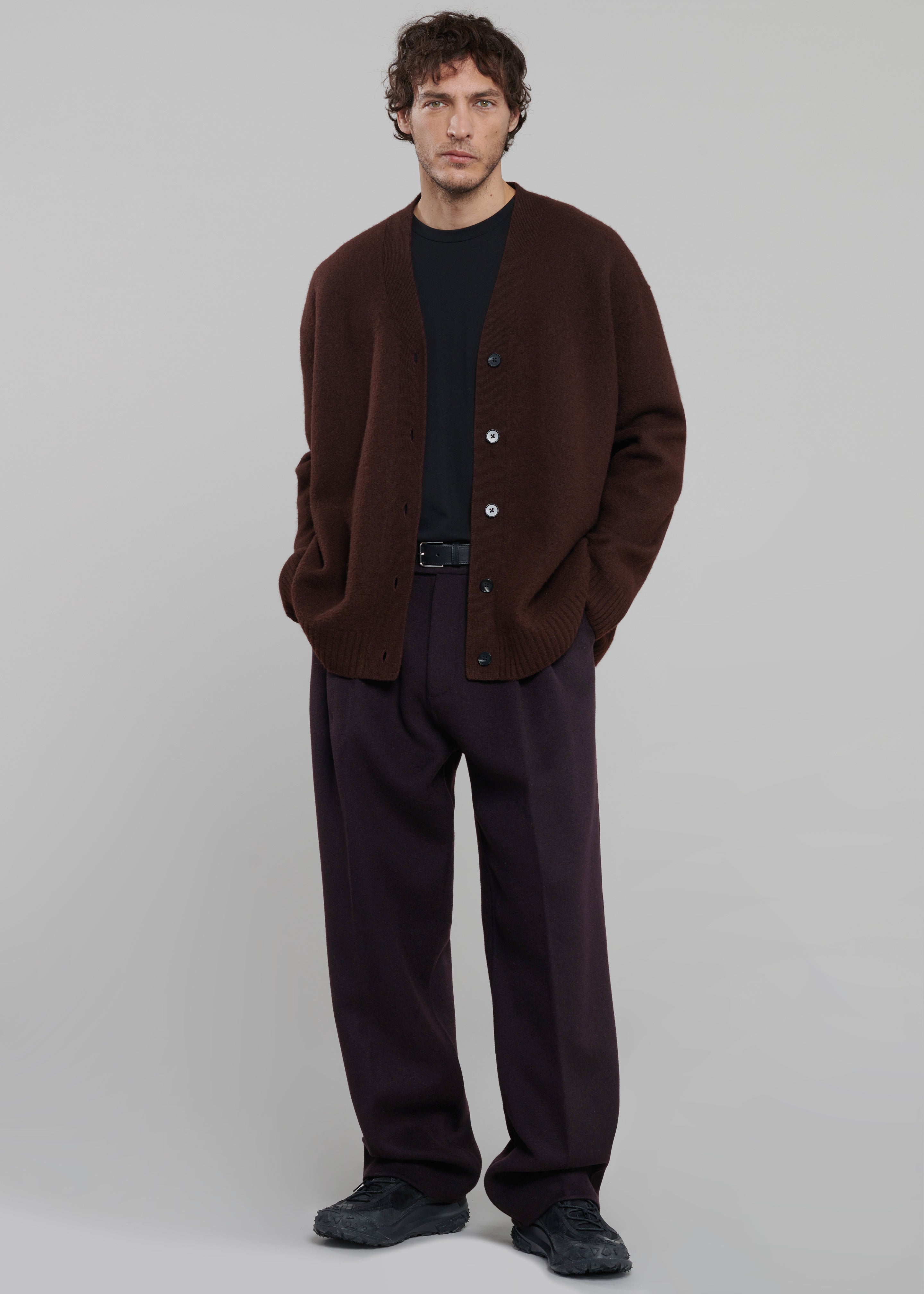 Beo Wool Suit Pants - Dark Plum - 5