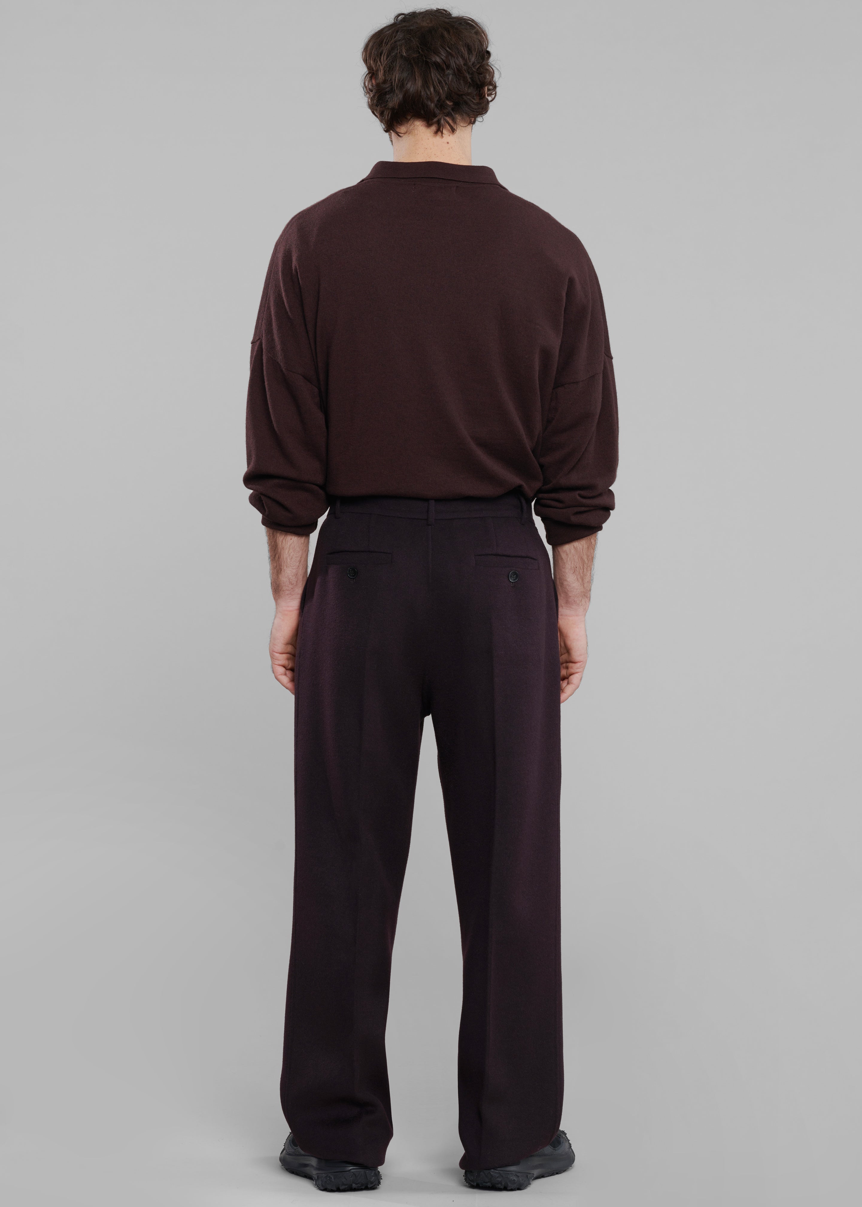 Beo Wool Suit Pants - Dark Plum - 12