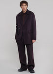 Beo Wool Suit Pants - Dark Plum