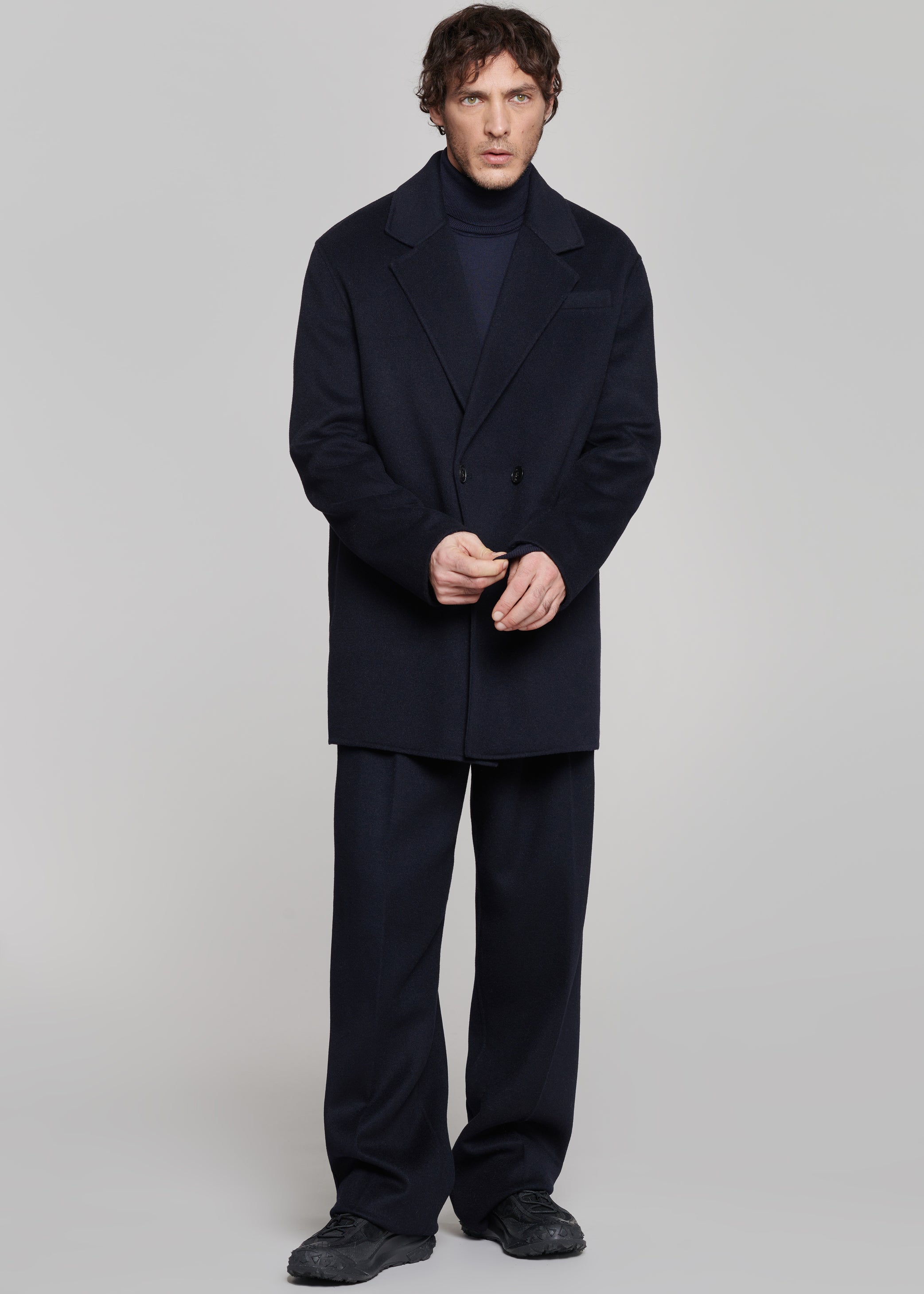 Shop the look image for Beo Wool Suit Pants - Navy