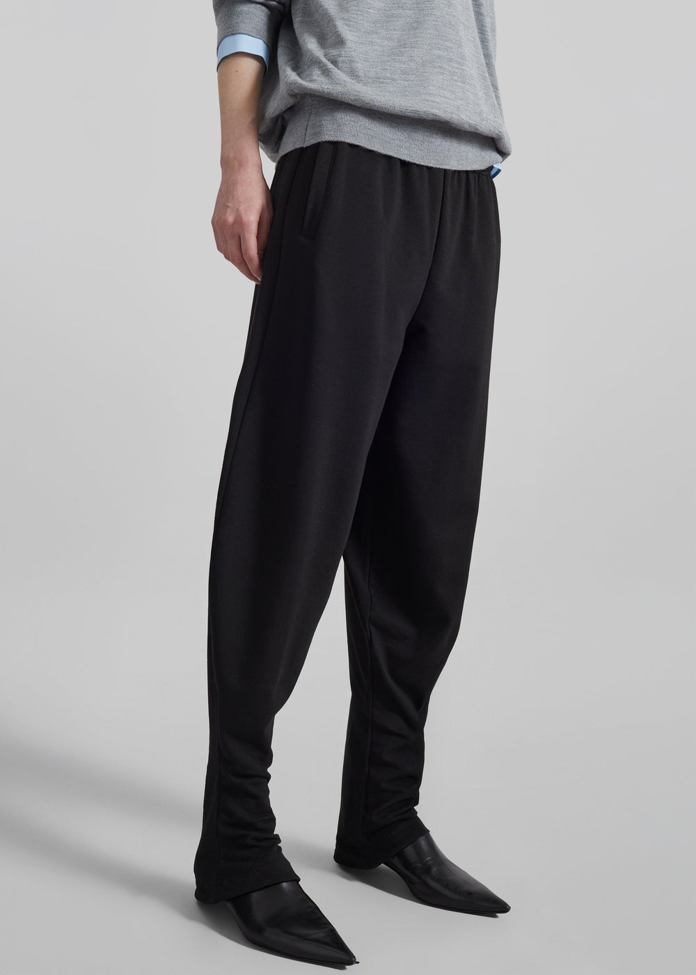 Bercy Curved Jersey Joggers - Black - 1