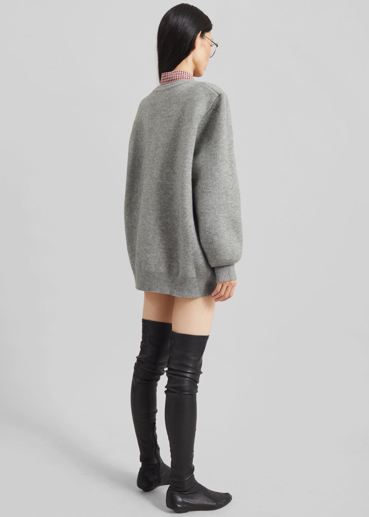 Bergen Padded Knit Cardigan - Grey - 9