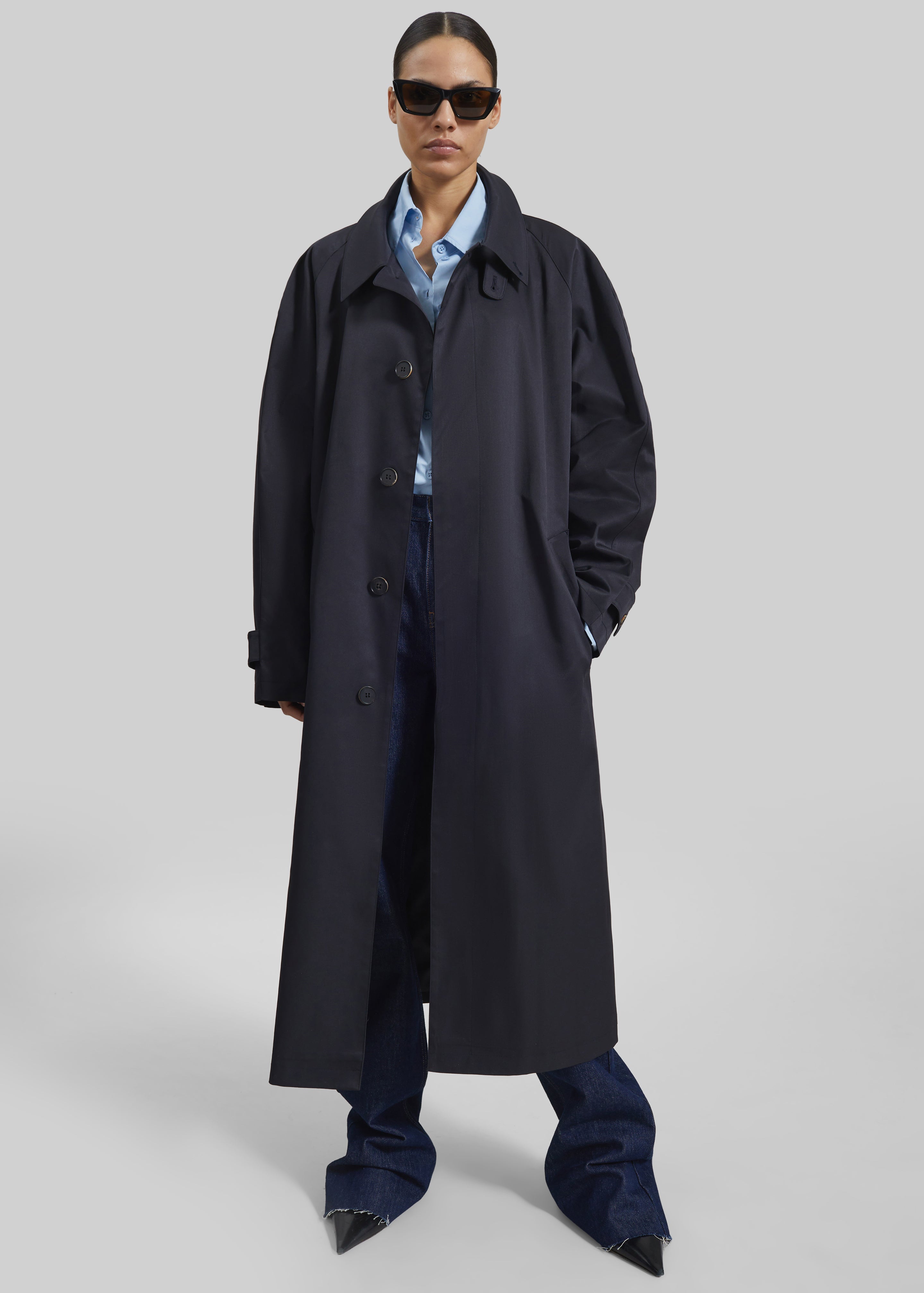 Berlare Trench Coat - Dark Navy - 5