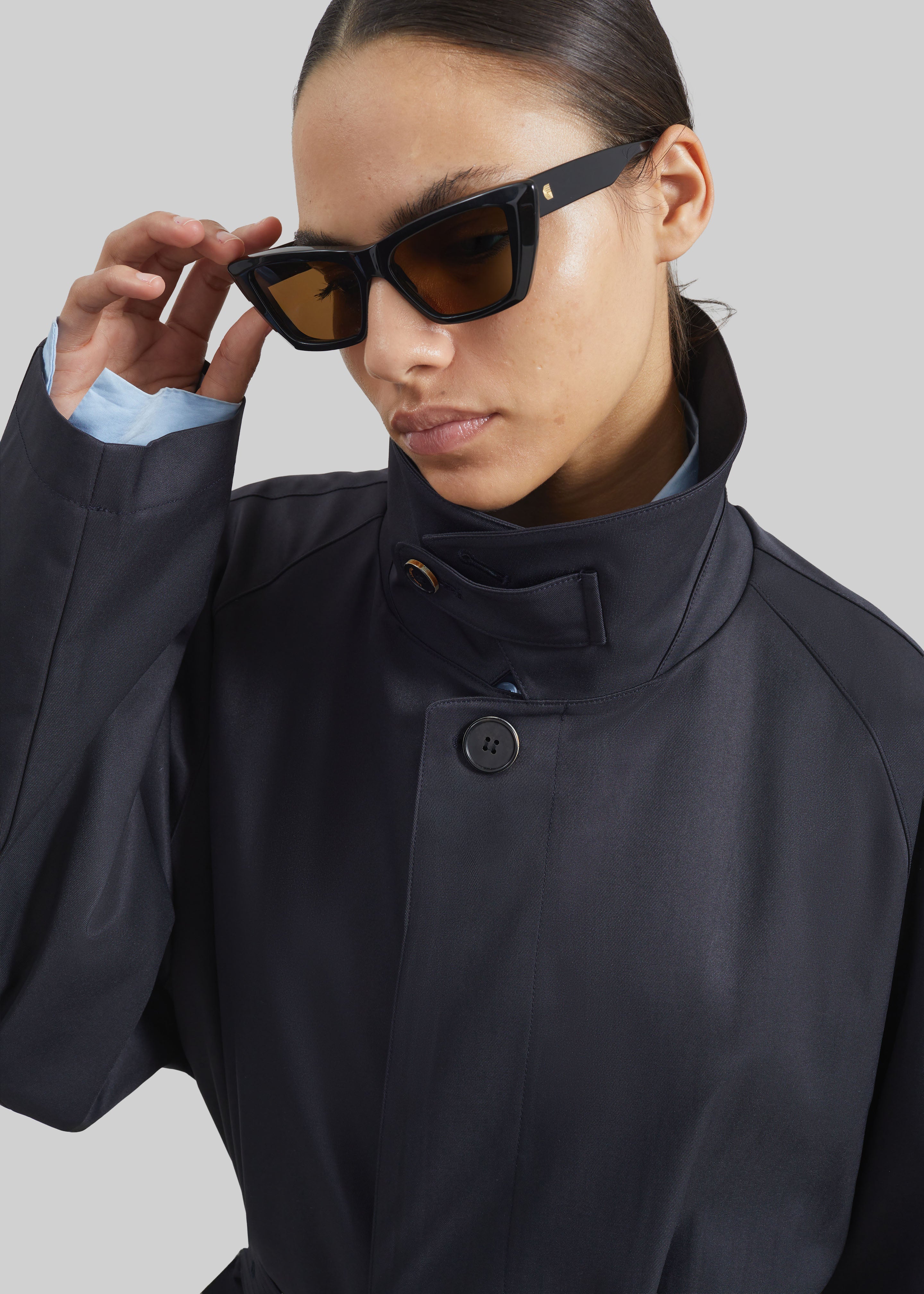 Berlare Trench Coat - Dark Navy - 3
