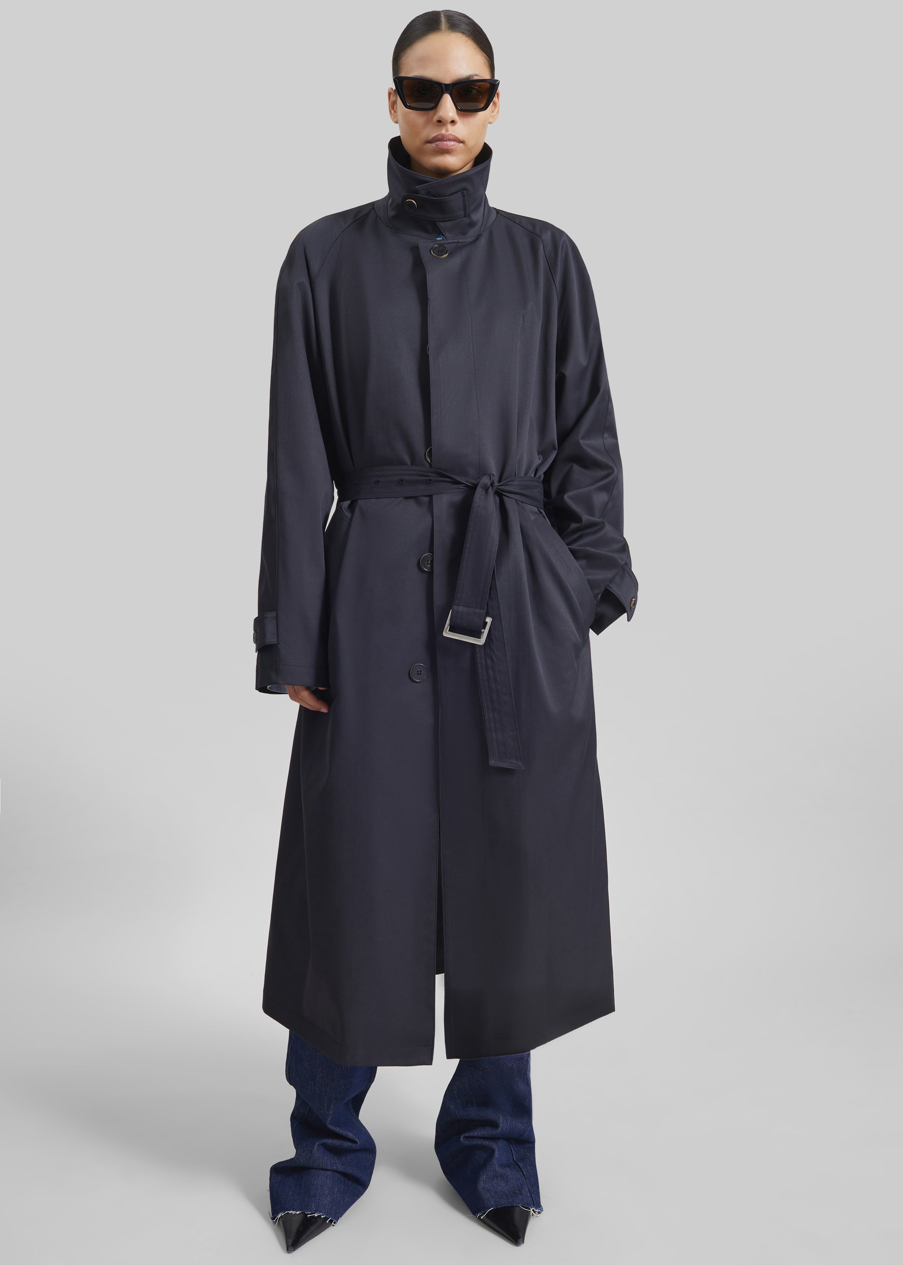 Berlare Trench Coat - Dark Navy - 4