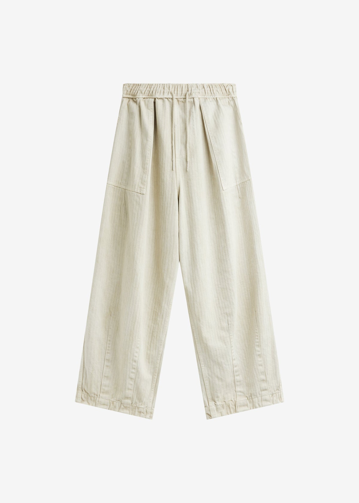 Bernay Herringbone Balloon Pants - Beige - 8