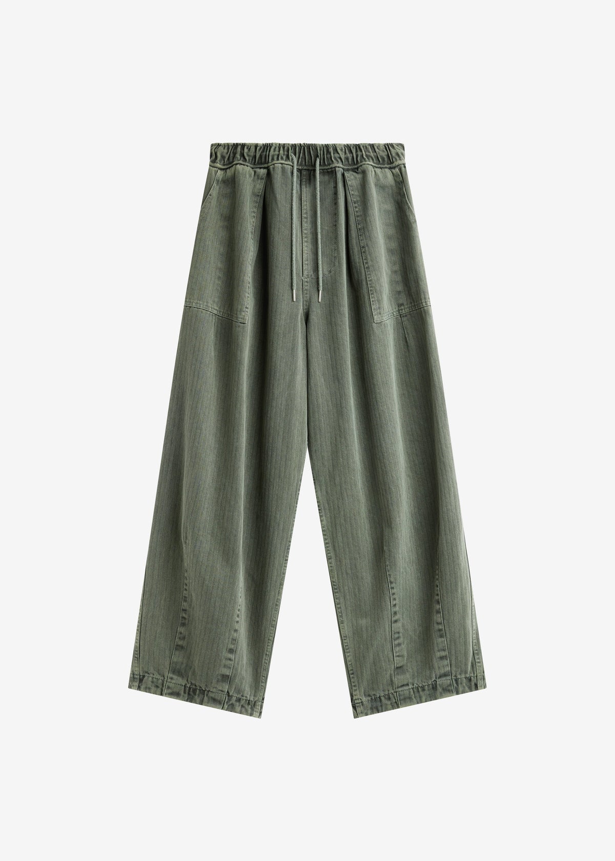 Bernay Herringbone Balloon Pants - Pale Olive - 9
