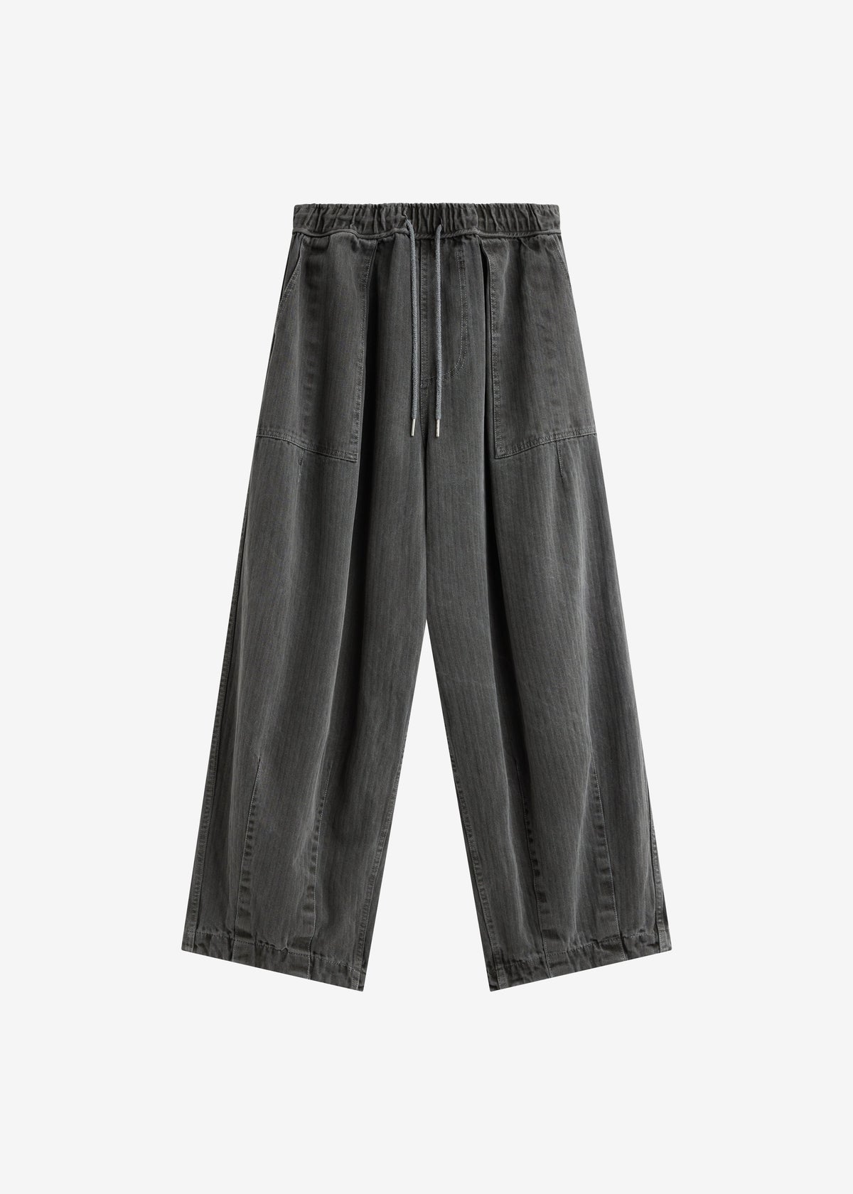 Bernay Herringbone Balloon Pants - Slate Grey - 7