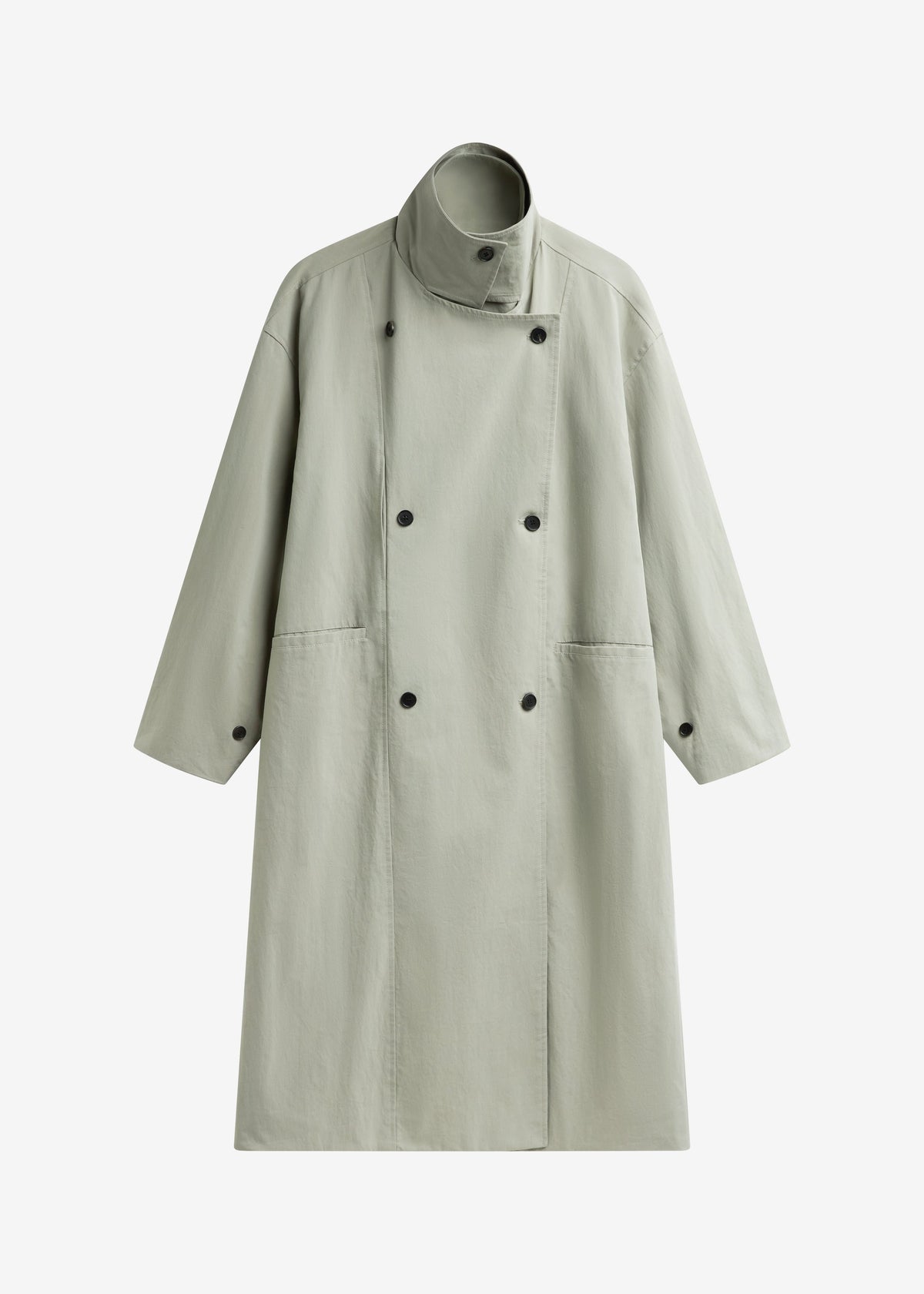 Besme Layered Trench Coat - Sage - 9