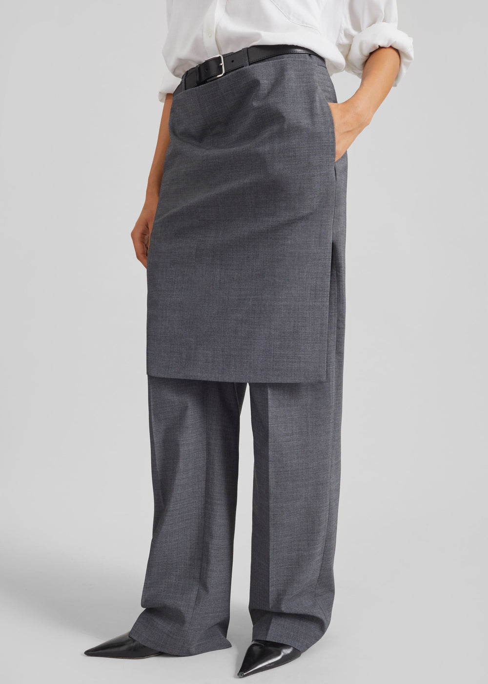 Bettter Hybrid Skirt Trouser - Grey - 1