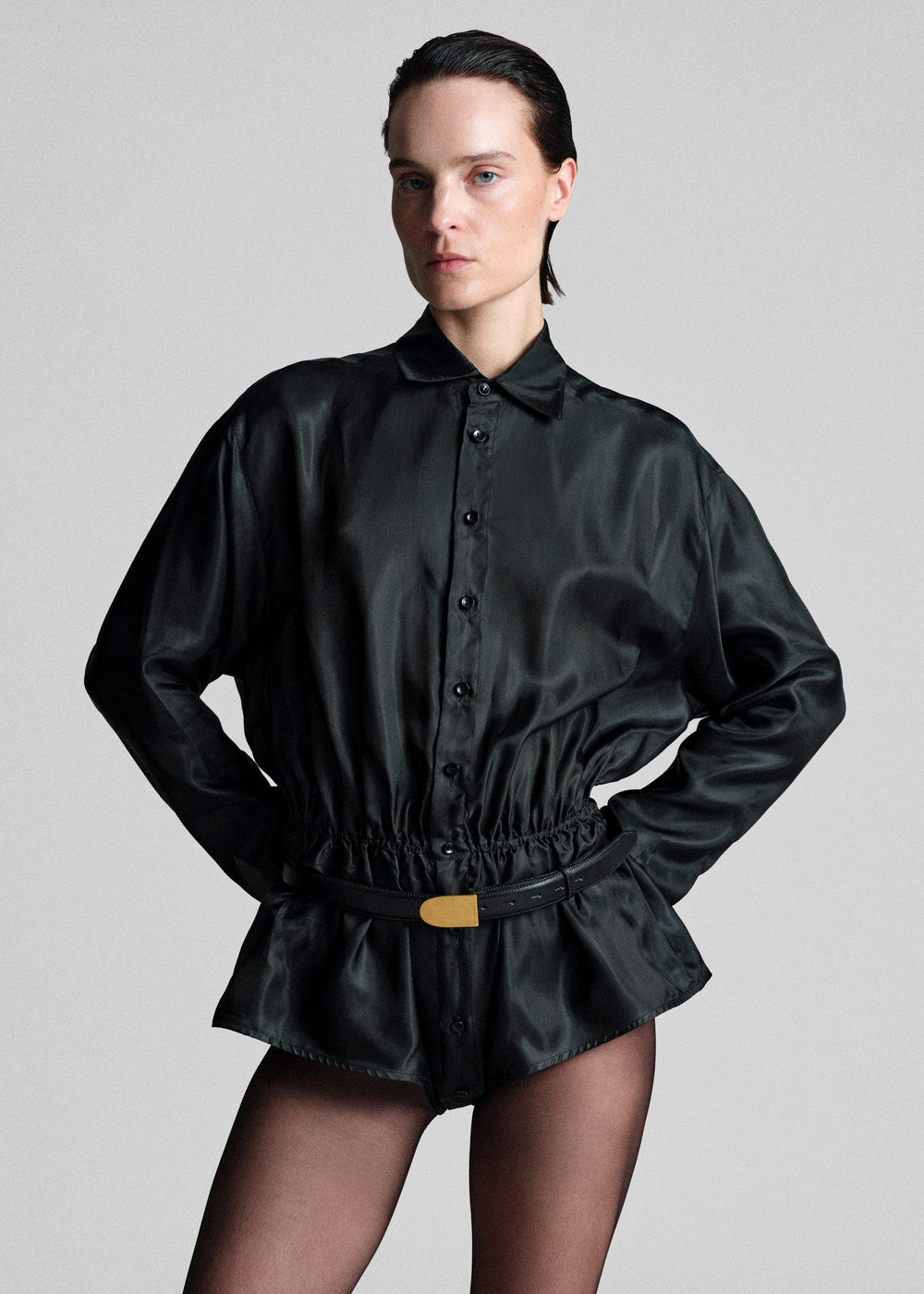 Bettter Lining Shirt Bodysuit - Black - 1