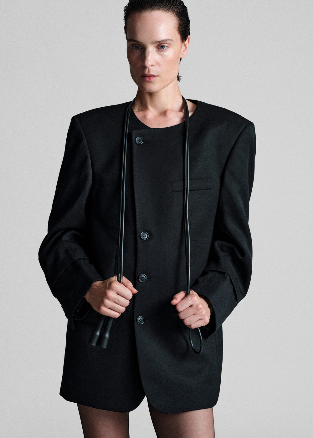 Bettter Oversized Blazer Dress - Black