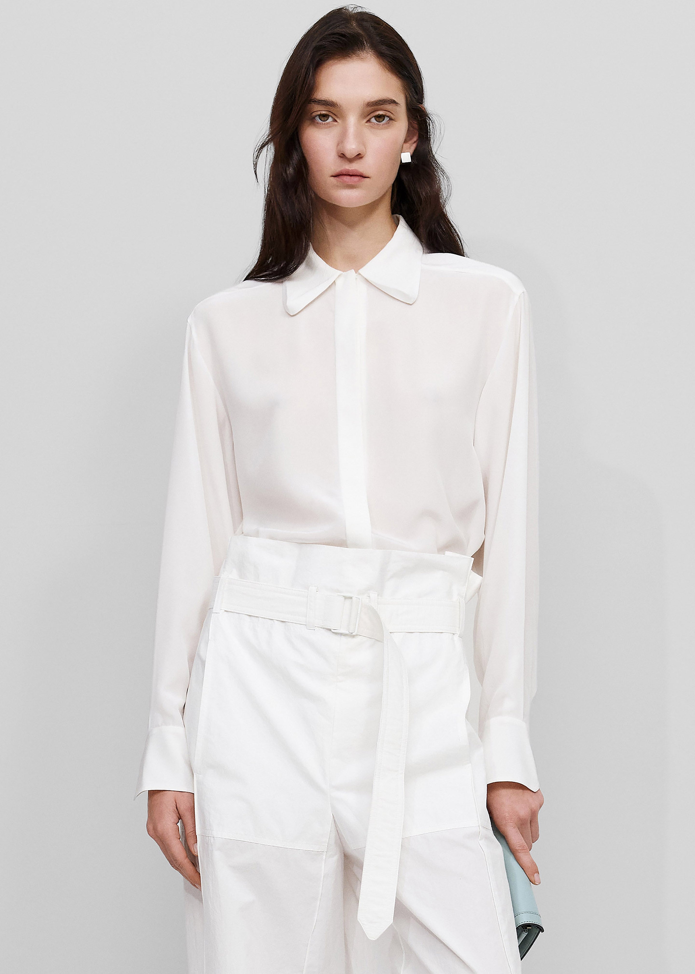 Bevza 3D-Collar Shirt - Ivory - 2