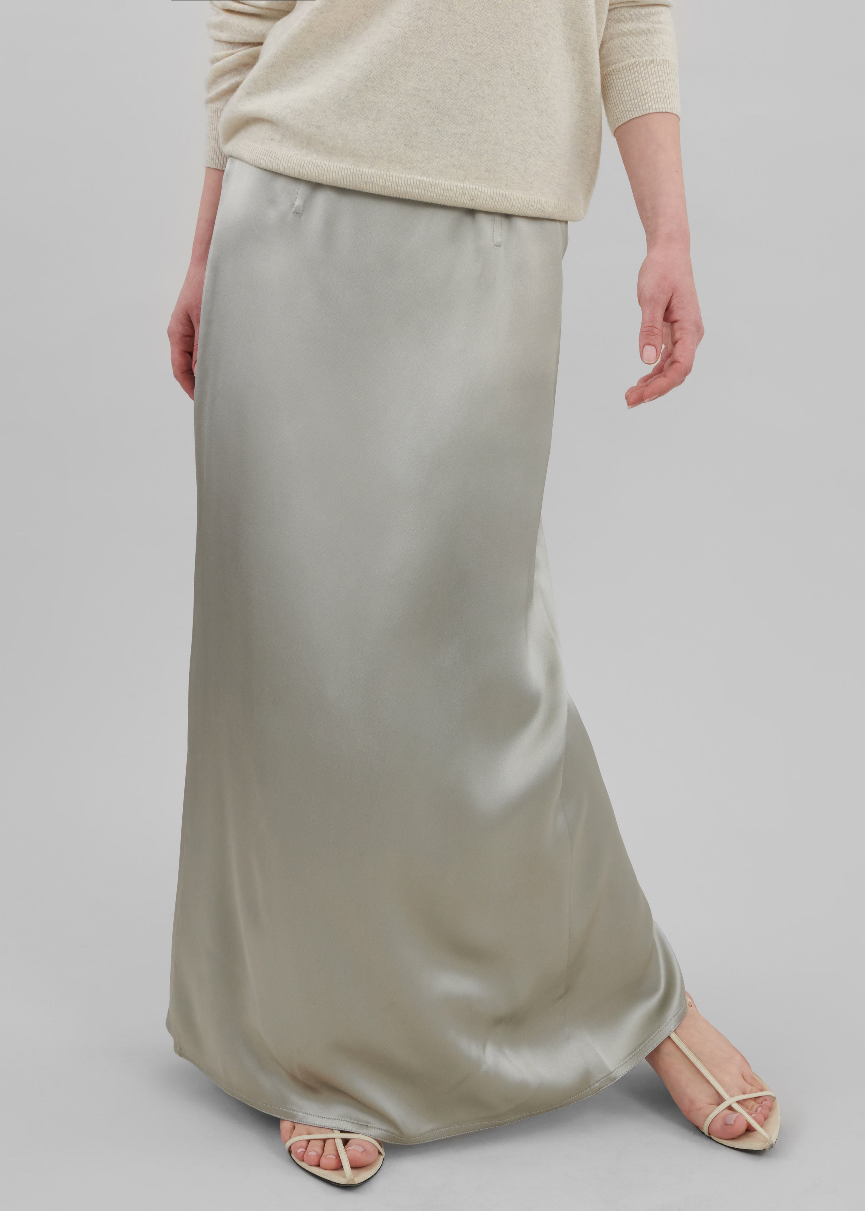Bevza Ankle Length Skirt - Steel Grey - 2