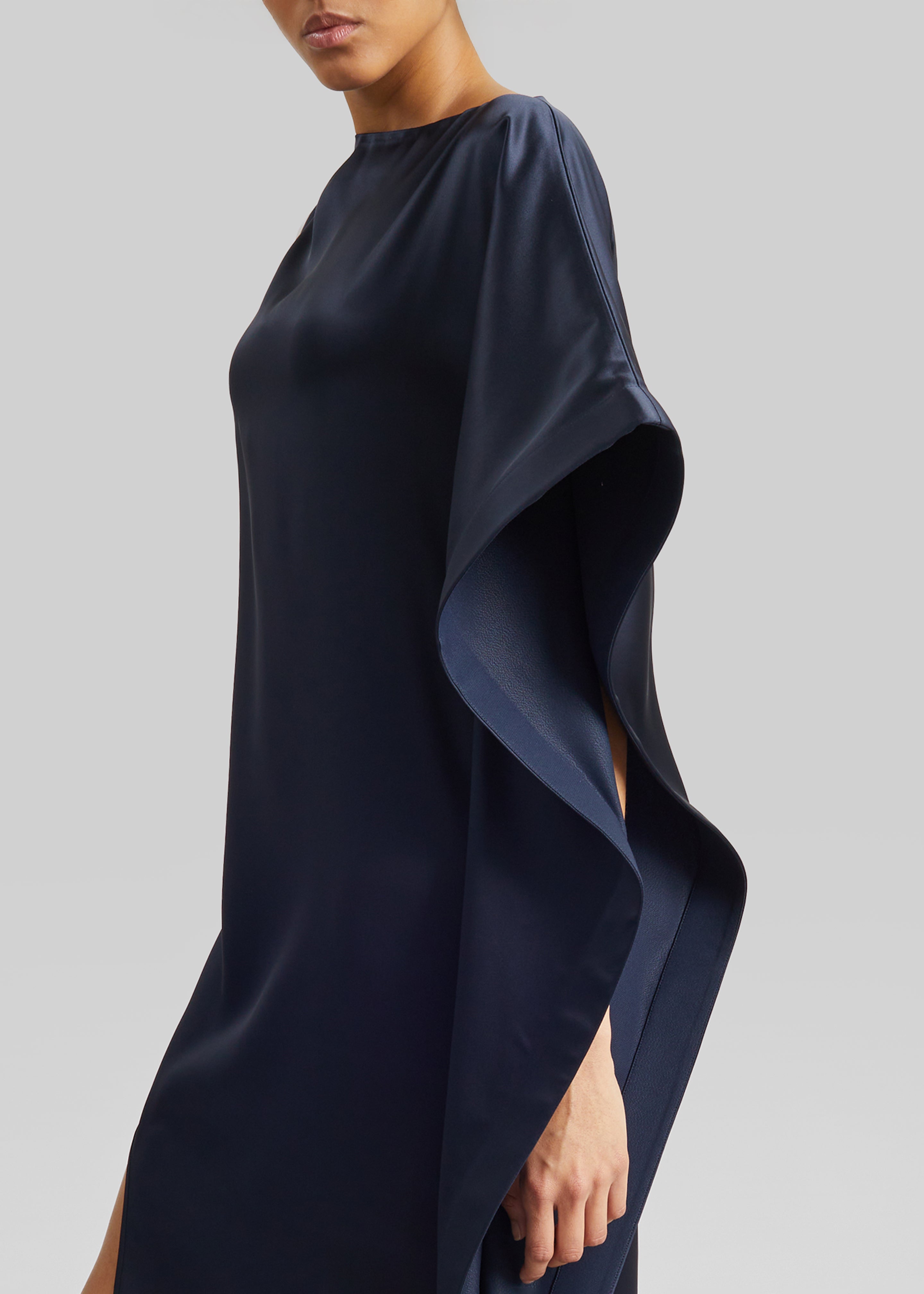 Bevza Asymmetric Maxi Dress - Dark Ink Navy - 2