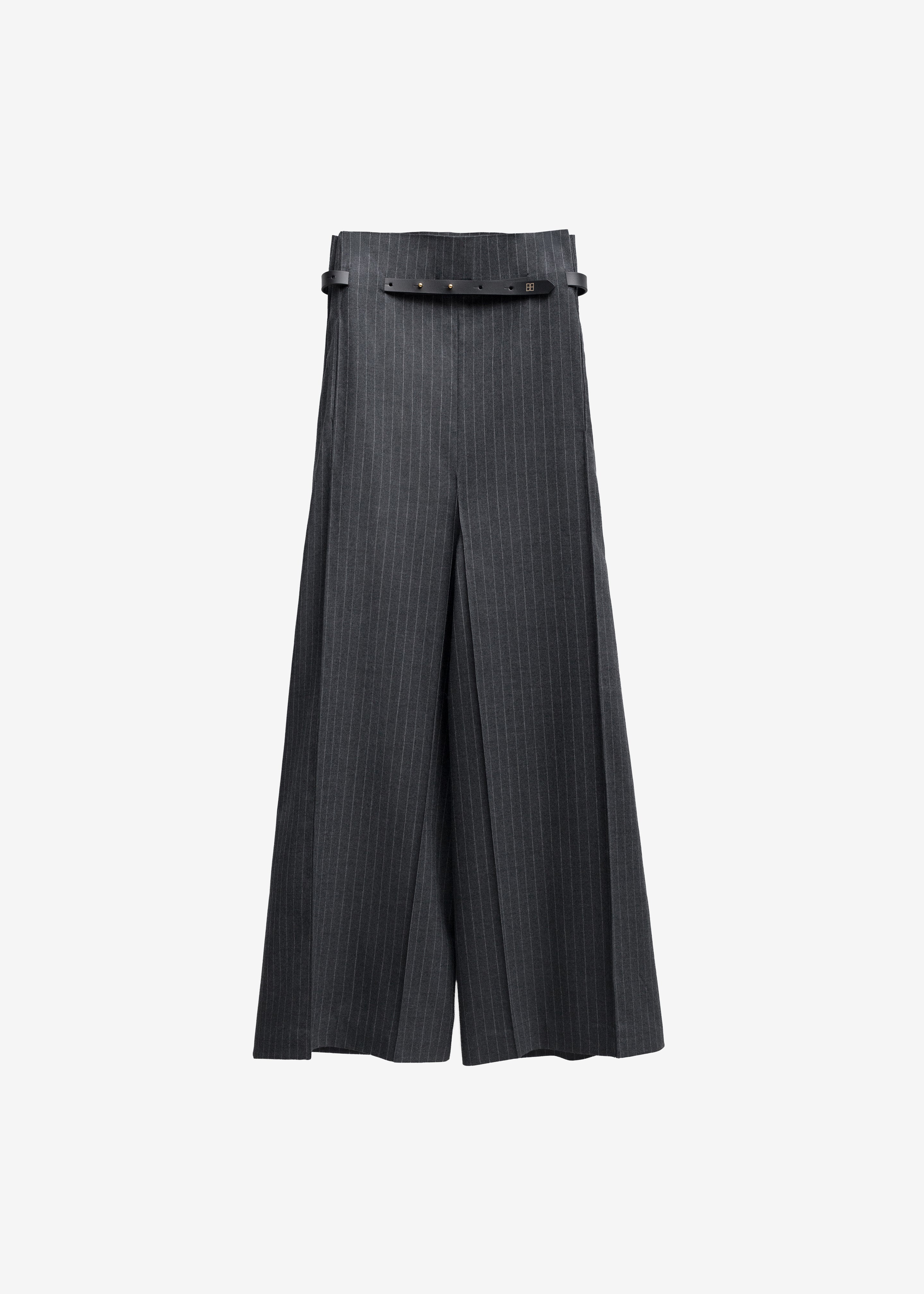 Bevza Belted Square Culottes - Dark Grey - 7