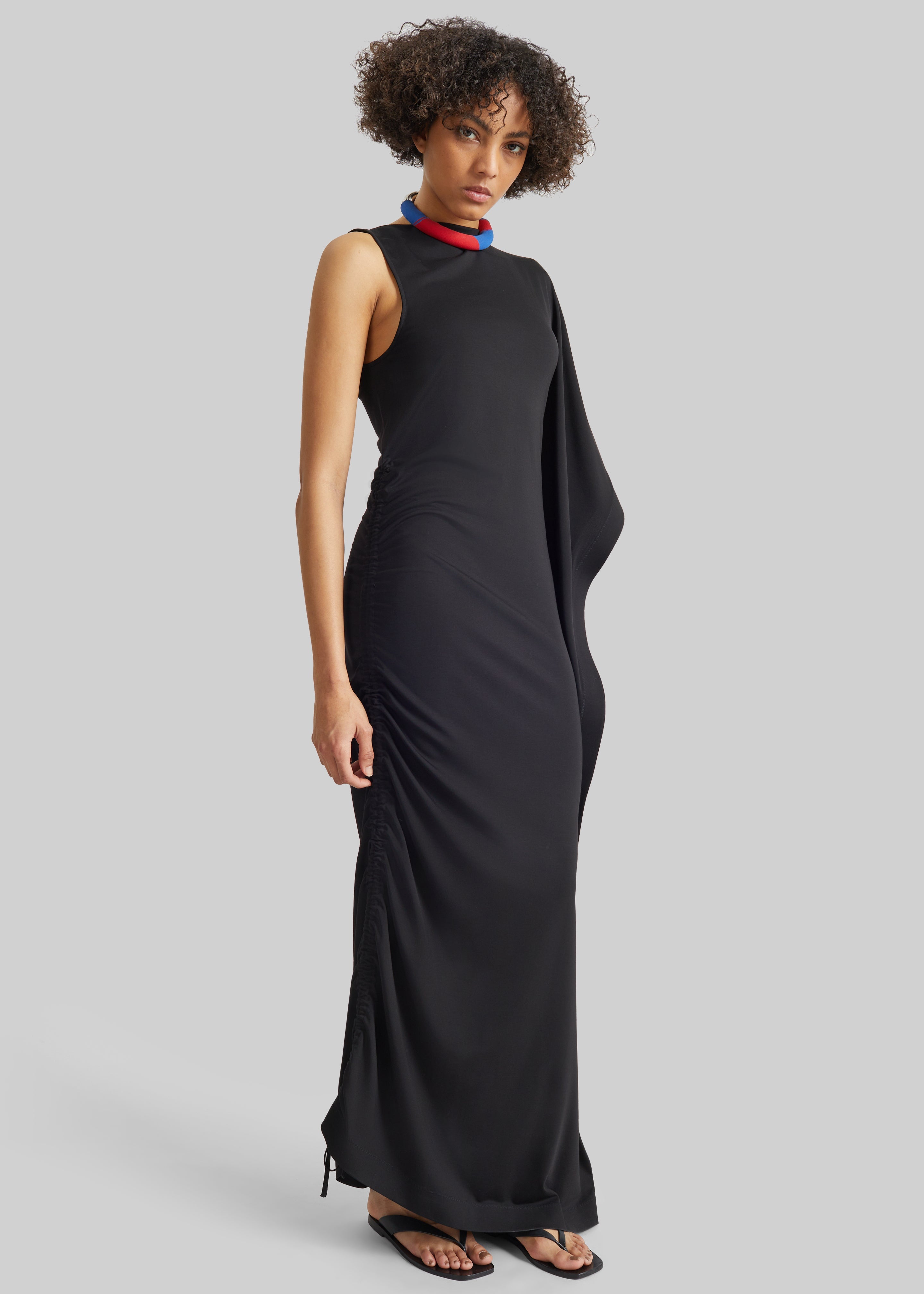 Bevza Black On Black Dress - Black - 1
