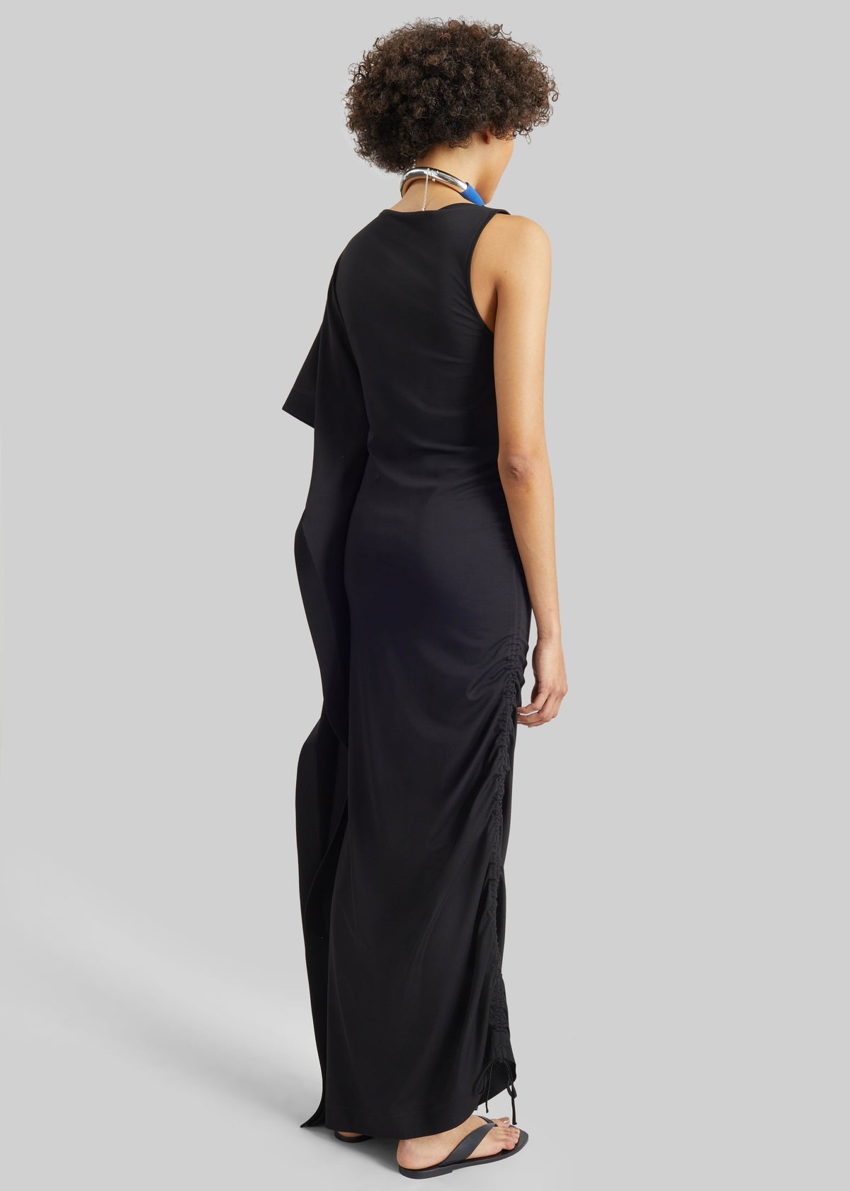 Bevza Black On Black Dress - Black - 5