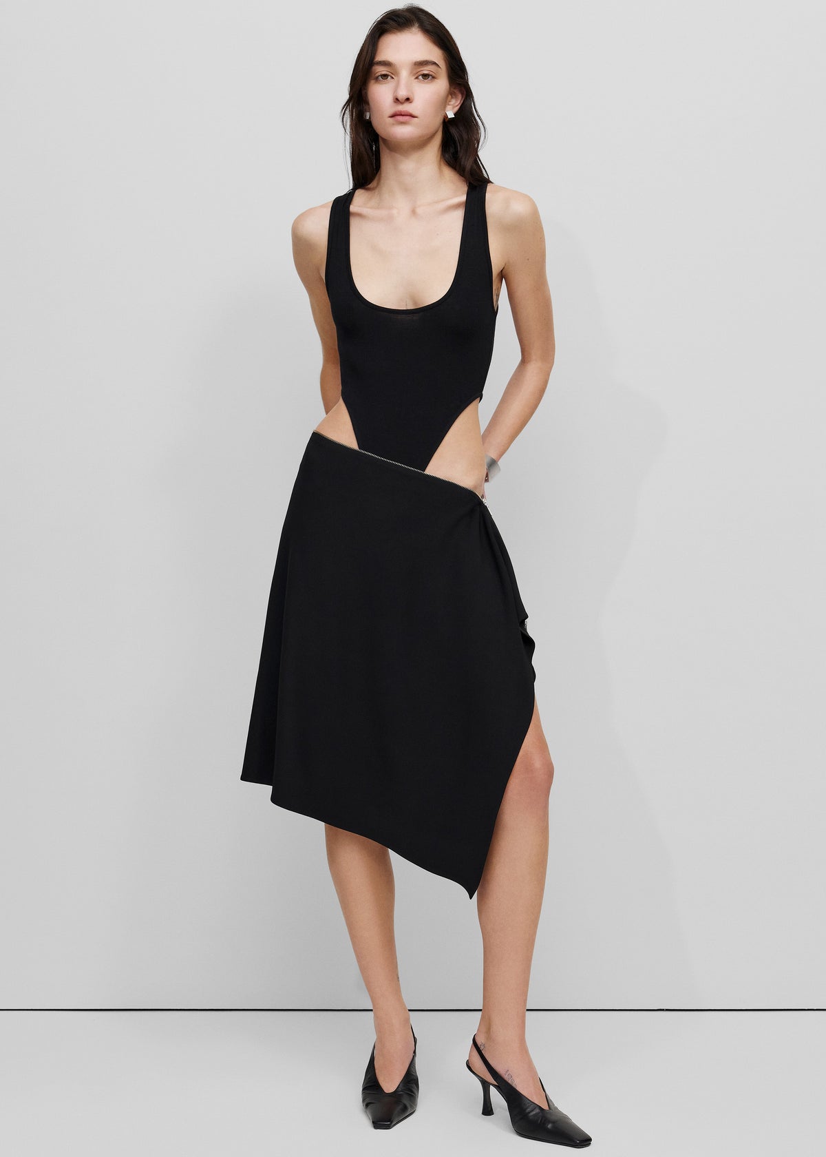 Bevza Square Skirt - Black