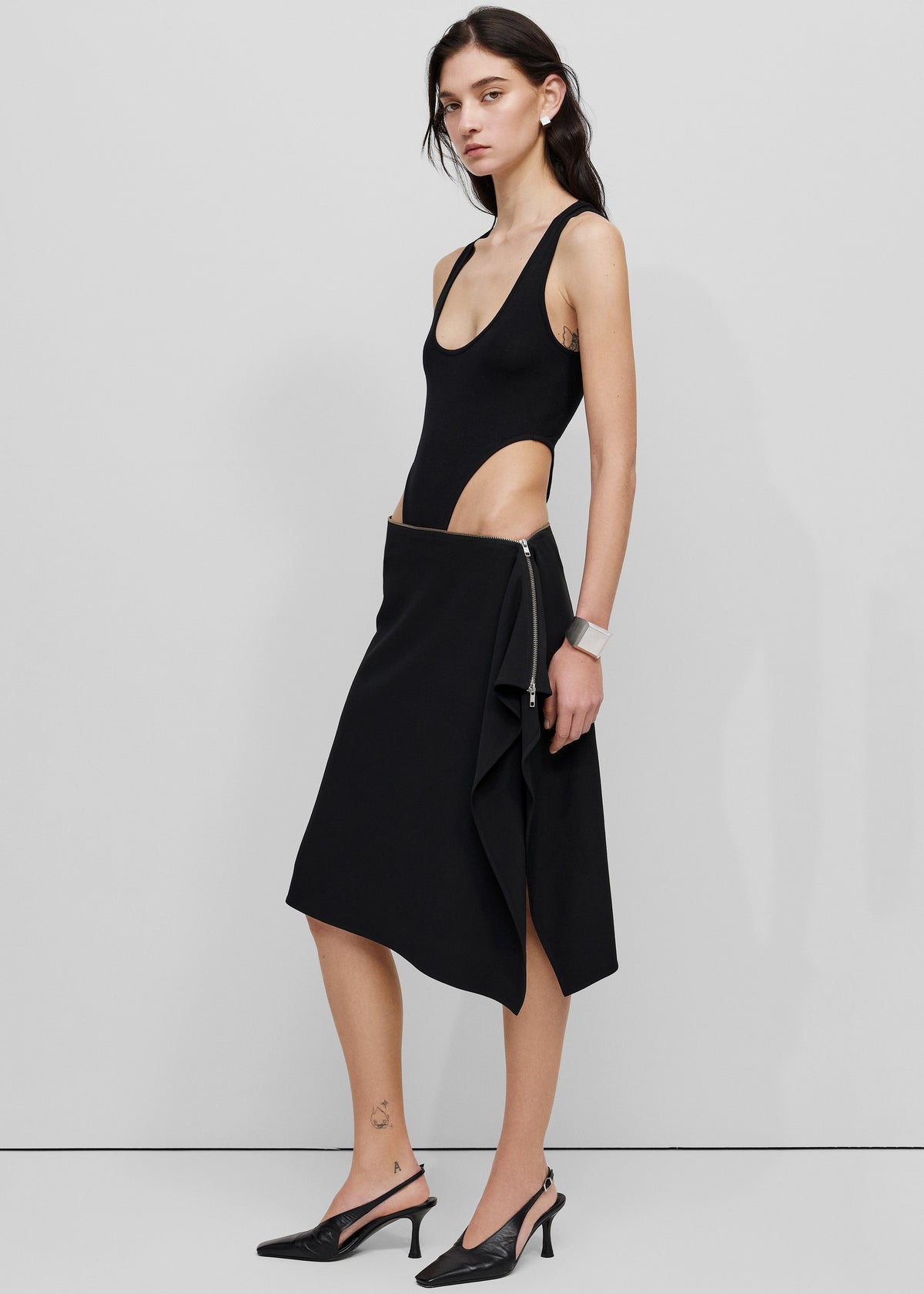 Bevza Square Skirt - Black