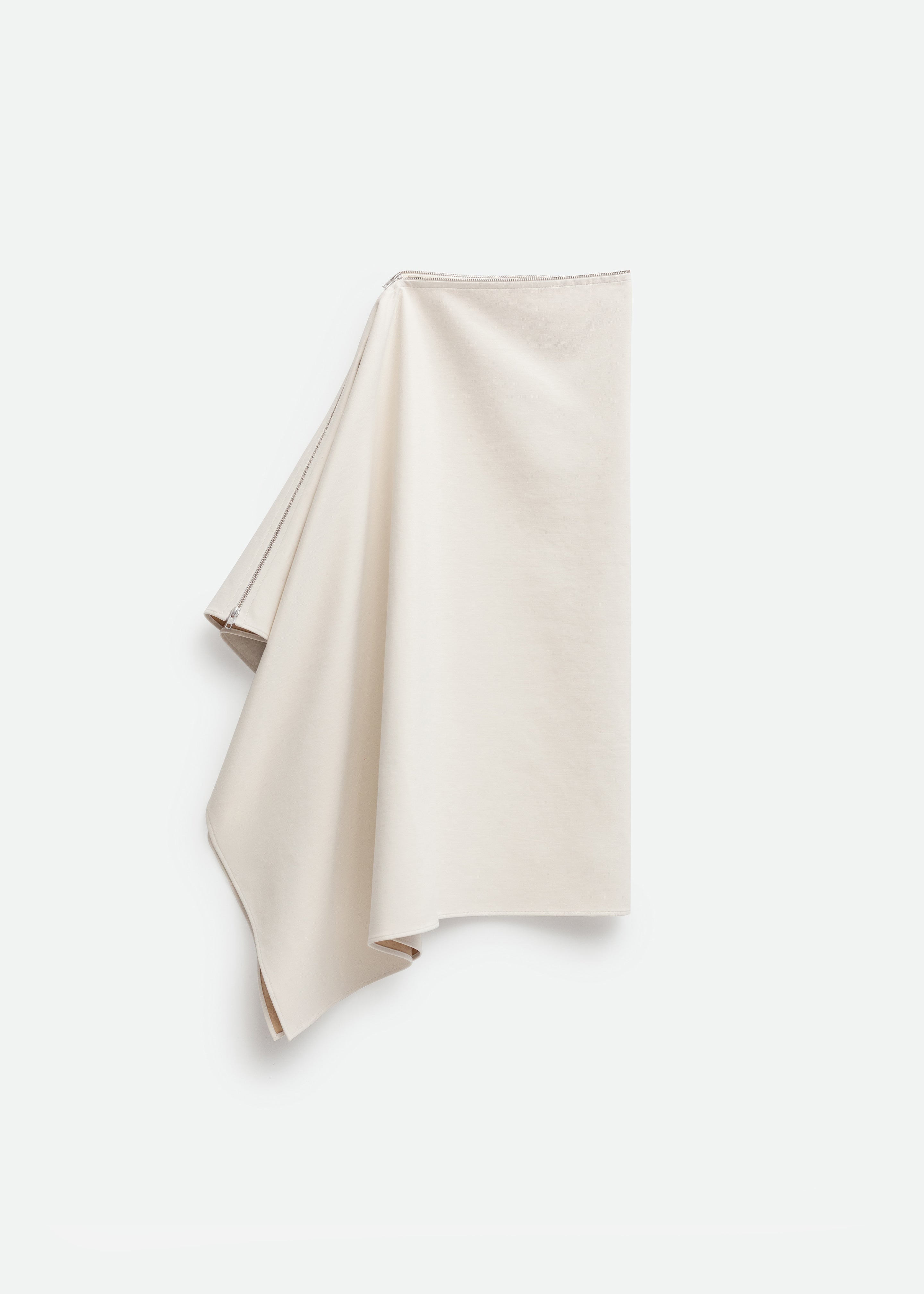 Bevza Canvas Long Skirt - Cream - 4