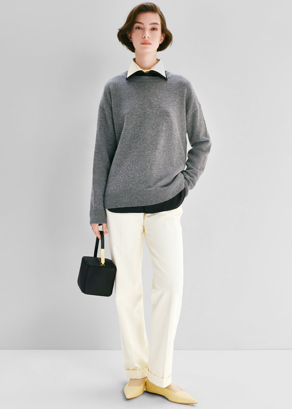 Bevza Cashmere Sweater - Dark Grey