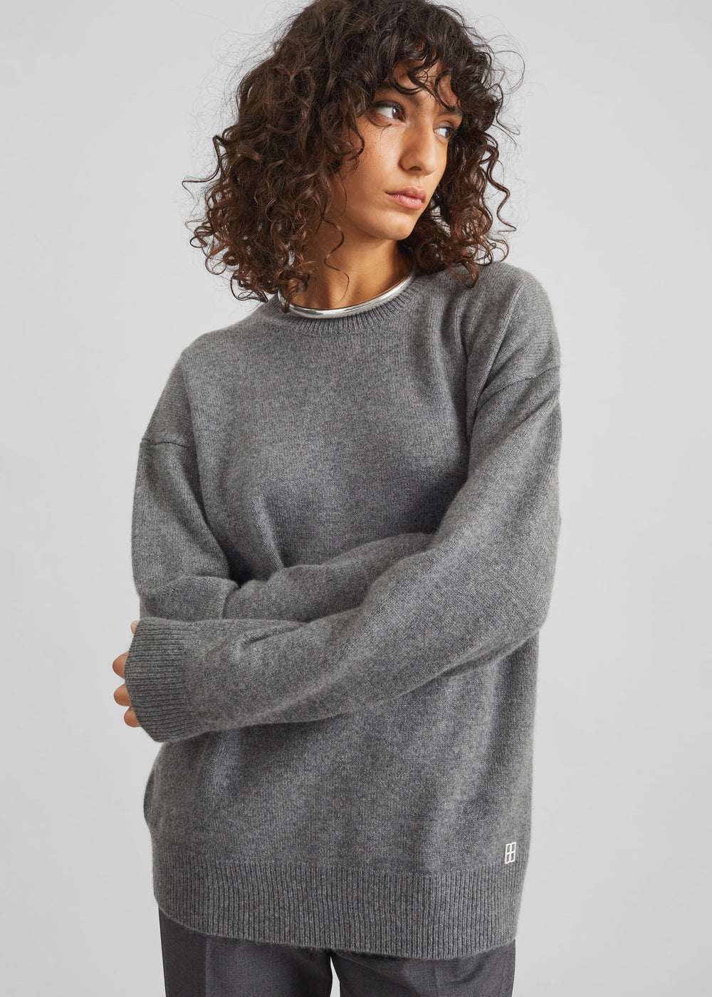 Bevza Cashmere Sweater - Dark Grey - 1