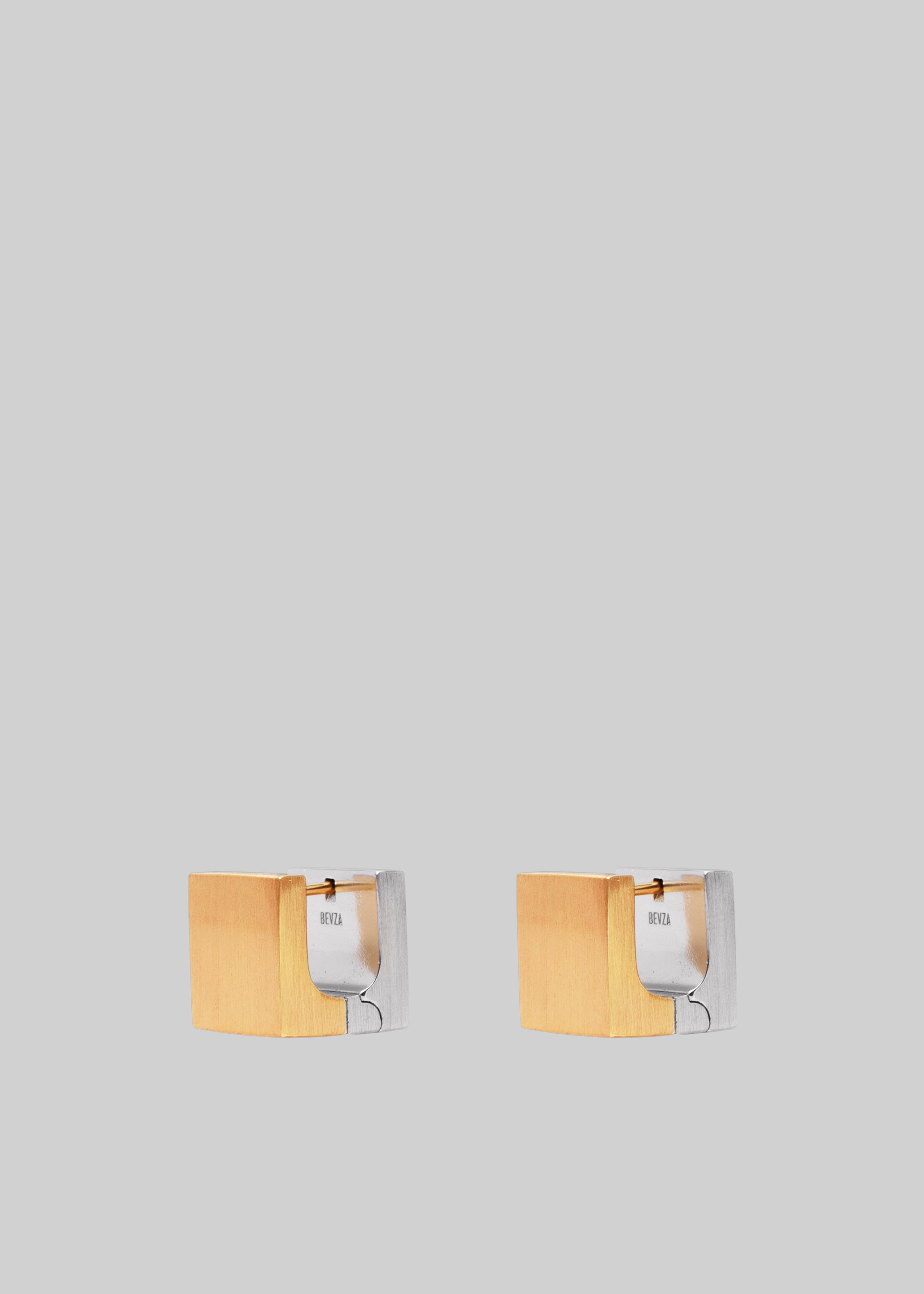 Bevza Cube Earrings - Golden/Silver - 2