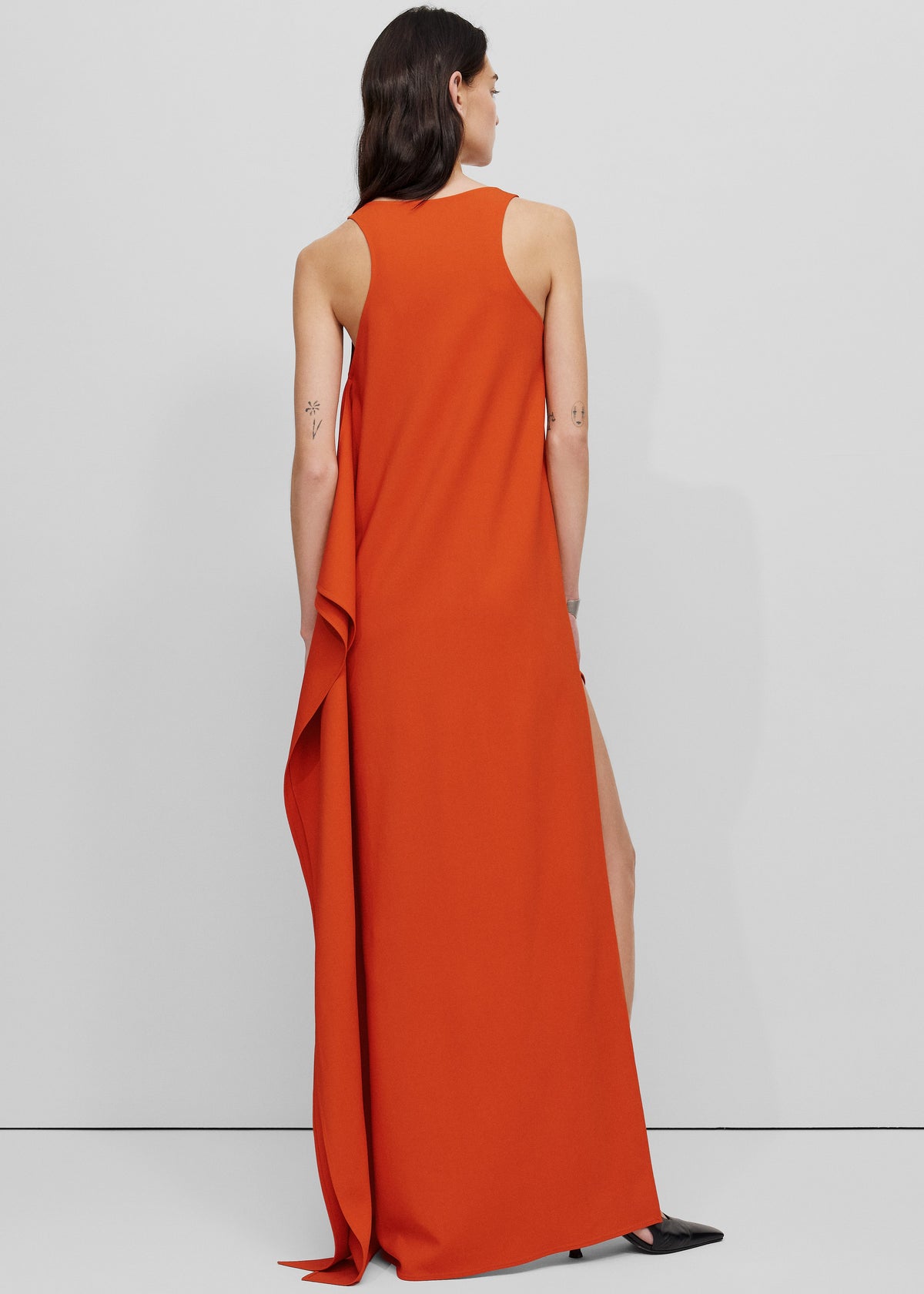 Bevza Edge Dress - Carrot Red - 4