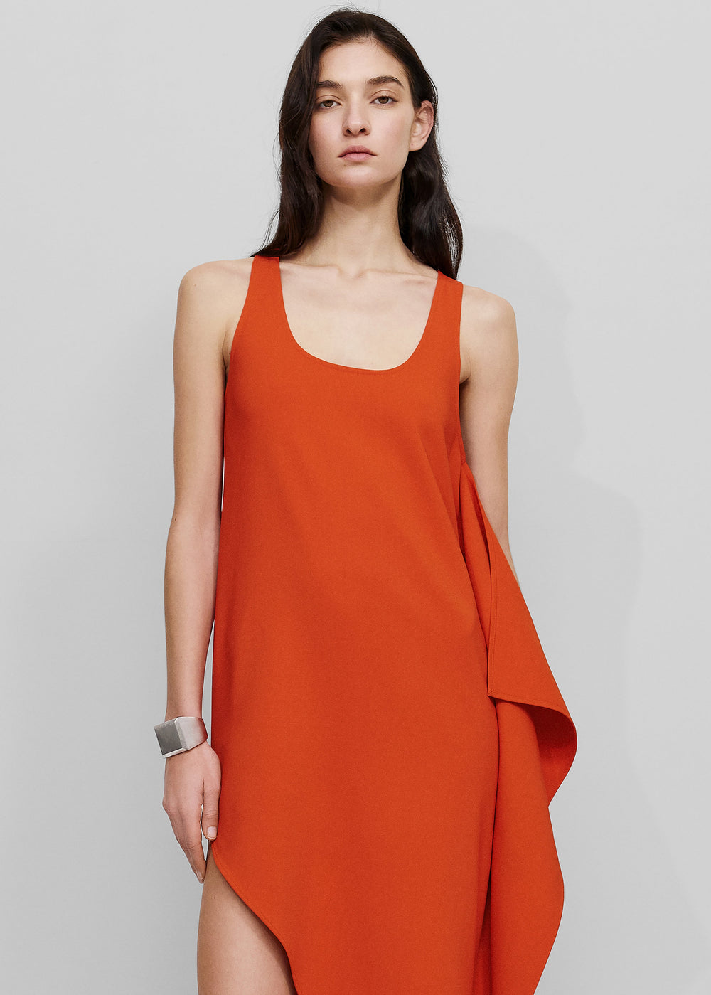 Bevza Edge Dress - Carrot Red - 1