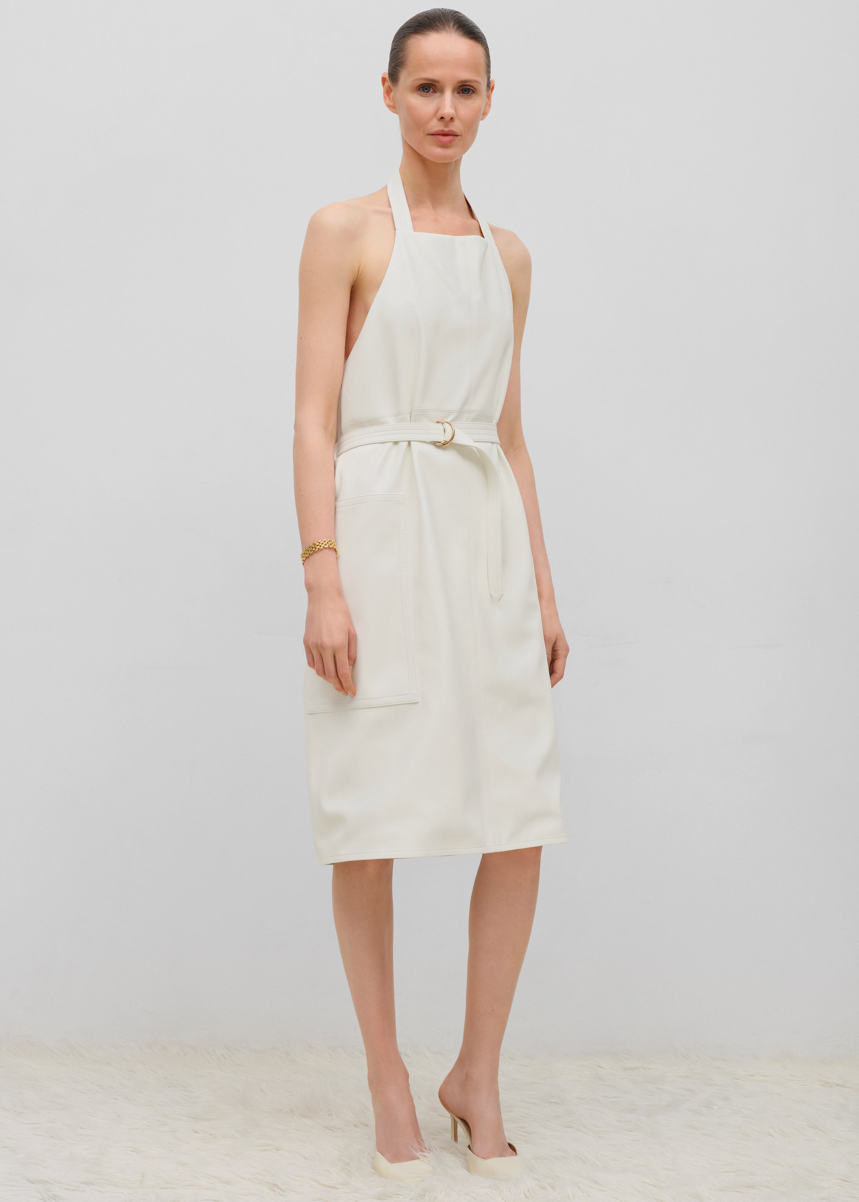 Bevza Fartukh Dress - White - 6