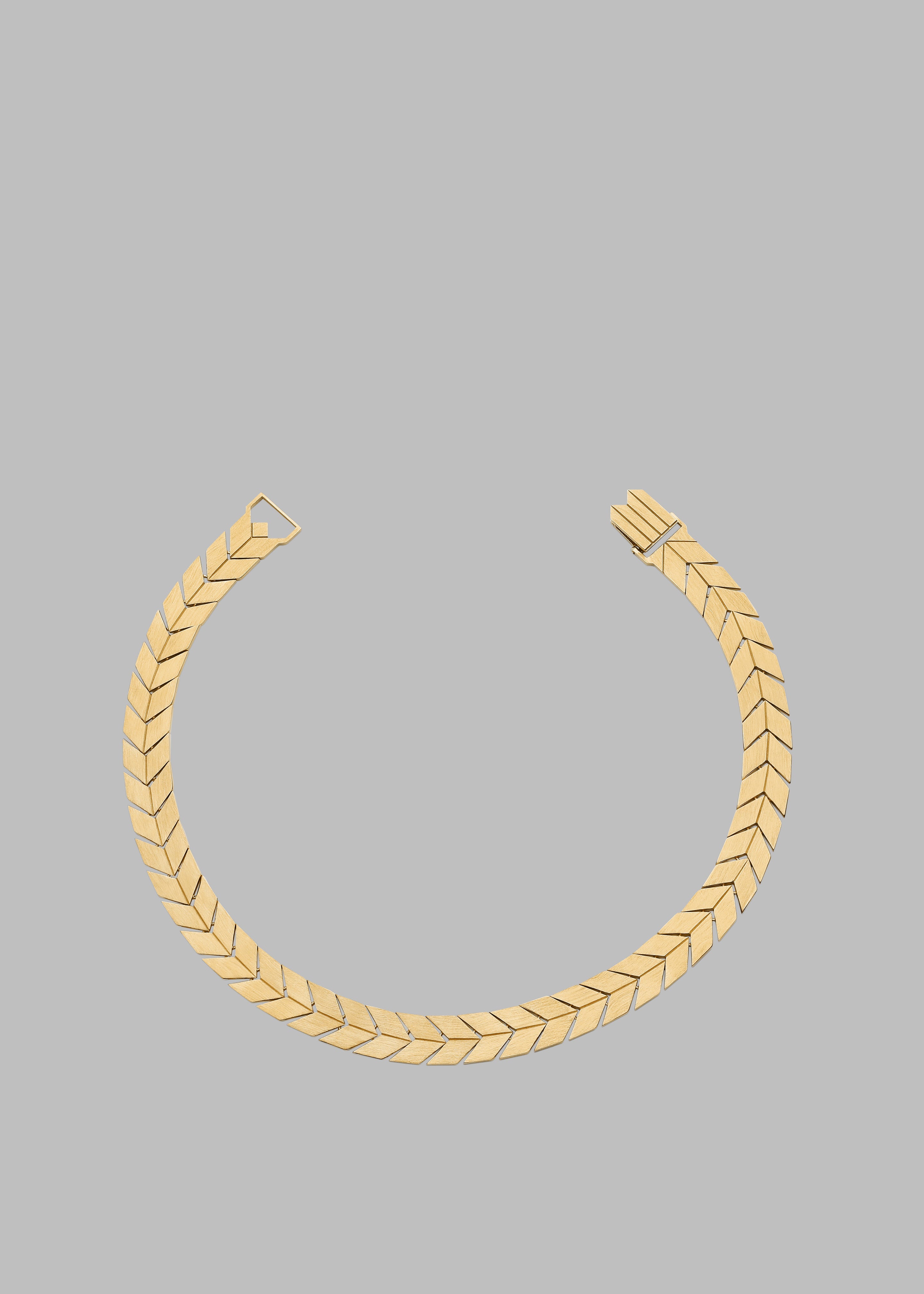 Bevza Flat Spikelet Choker - Gold - 2