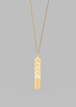 Bevza Flat Spikelet Pendant - Gold