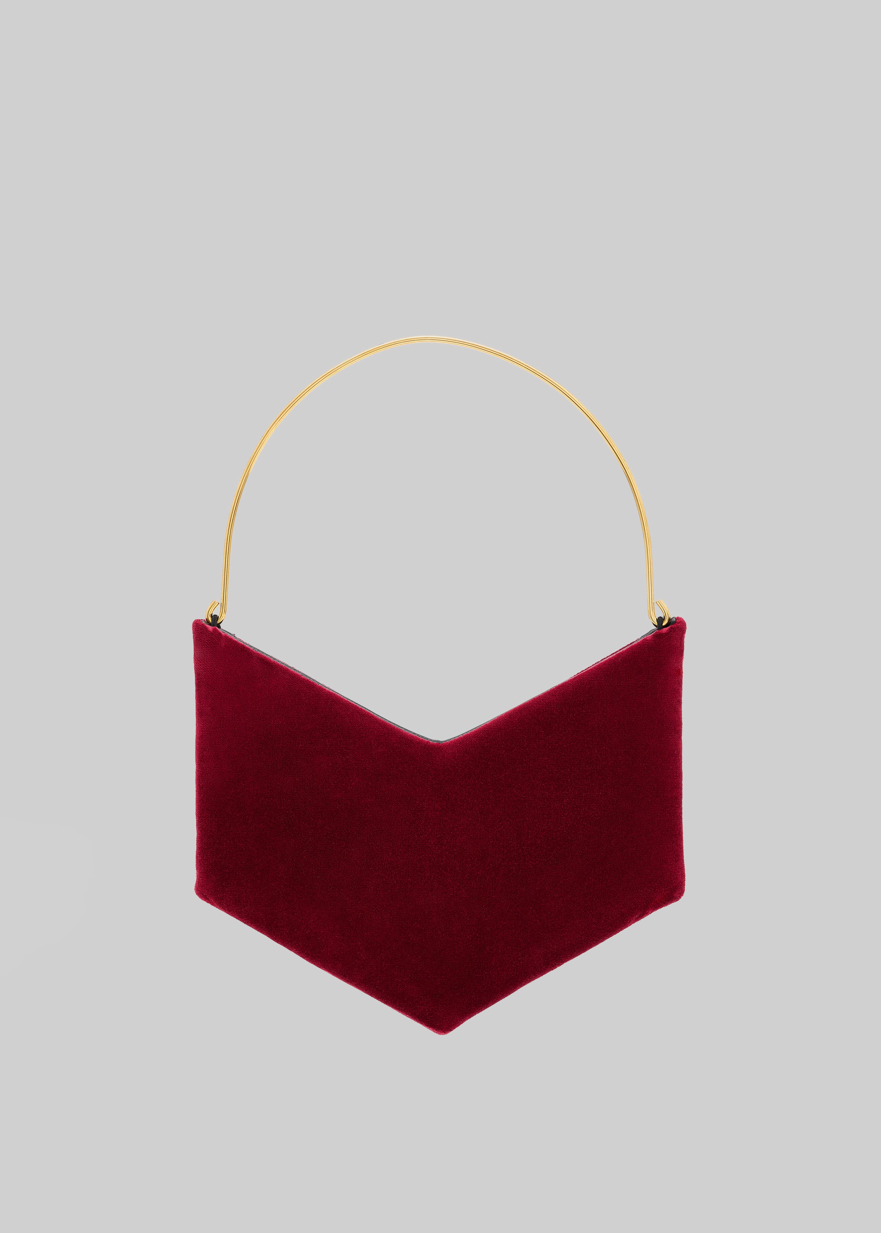 Bevza Grain Clutch - Burgundy - 1