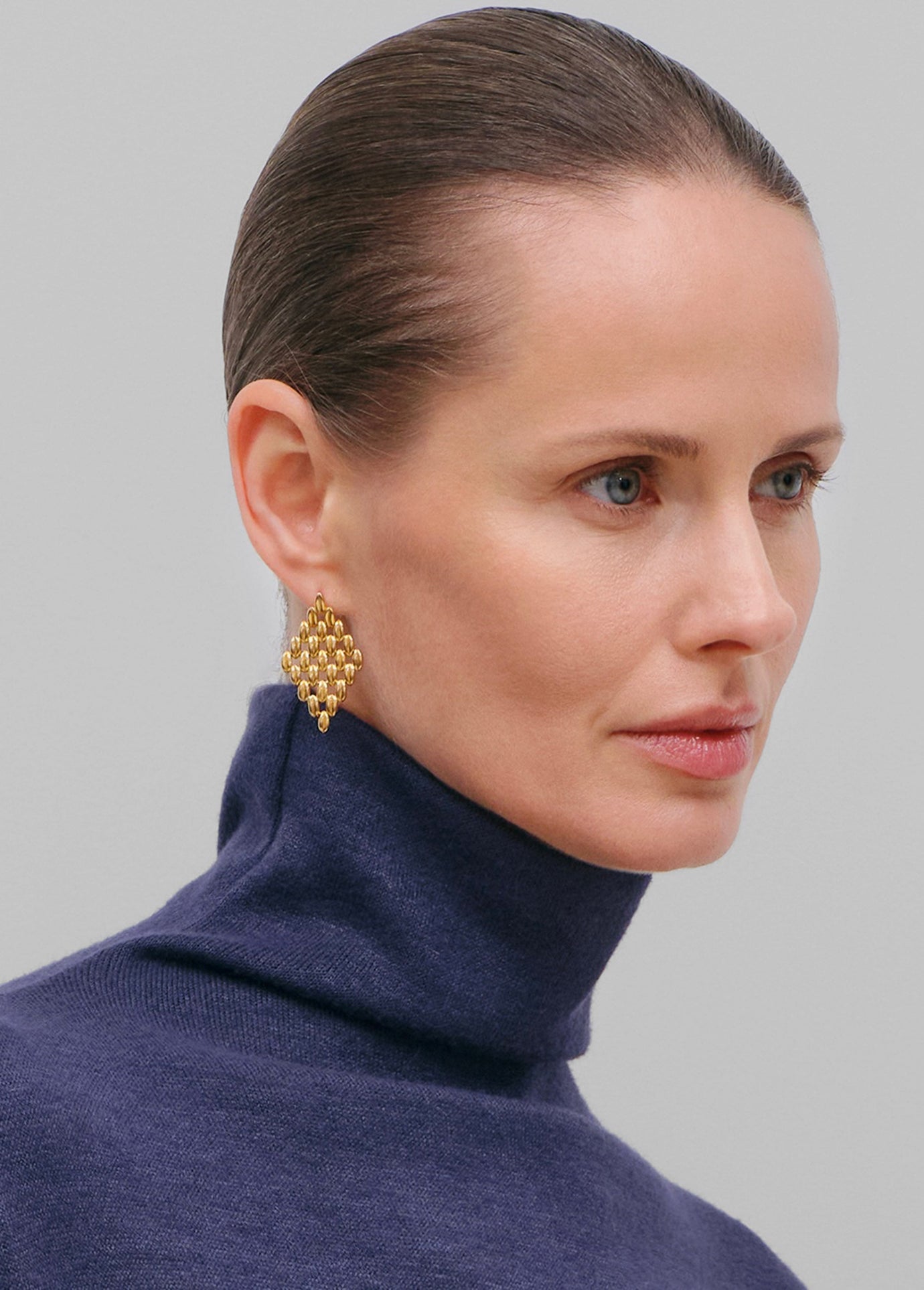 Bevza Grains Big Rhomb Earrings - Gold - 1