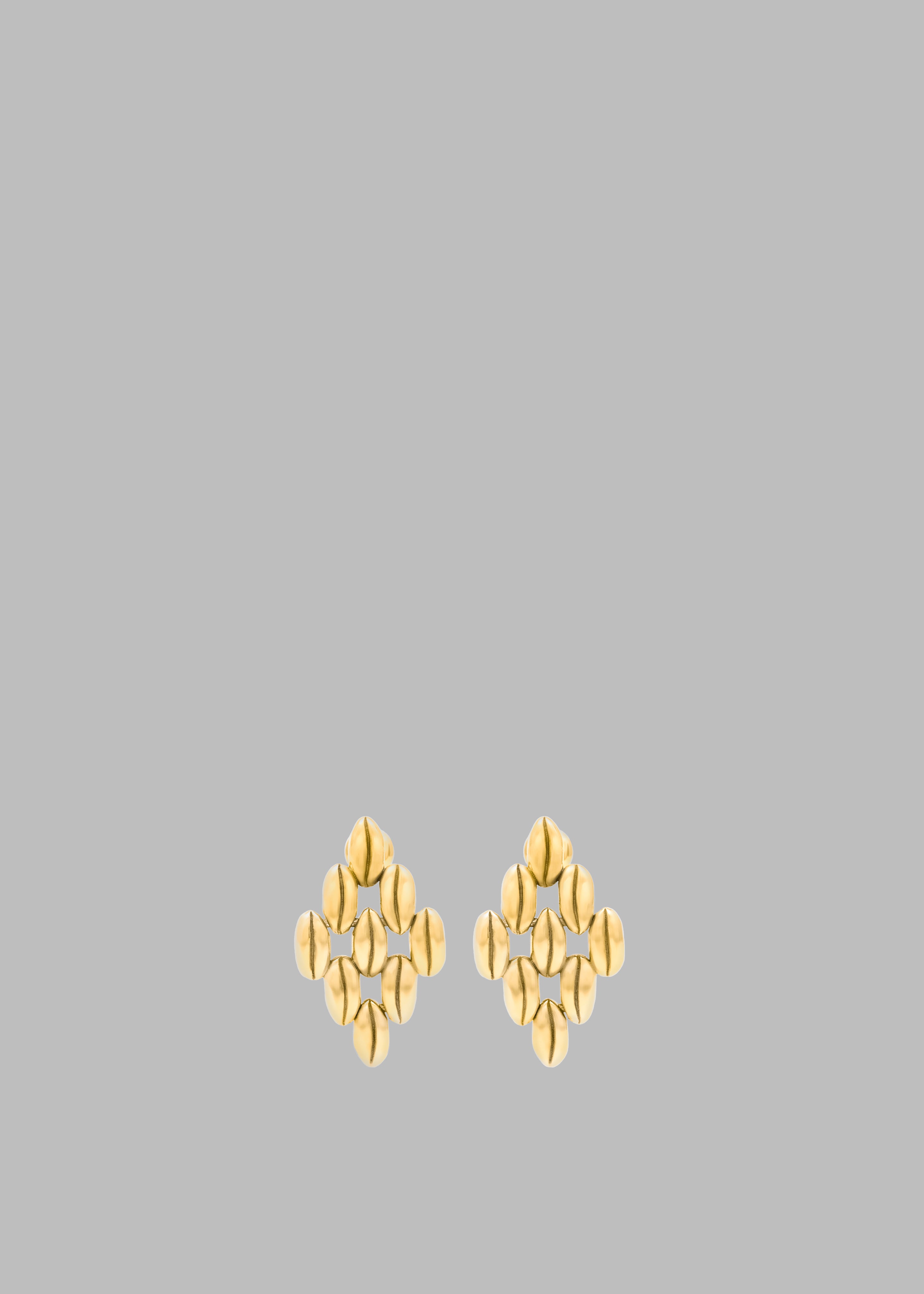 Bevza Grains Small Rhomb Earrings - Gold - 1