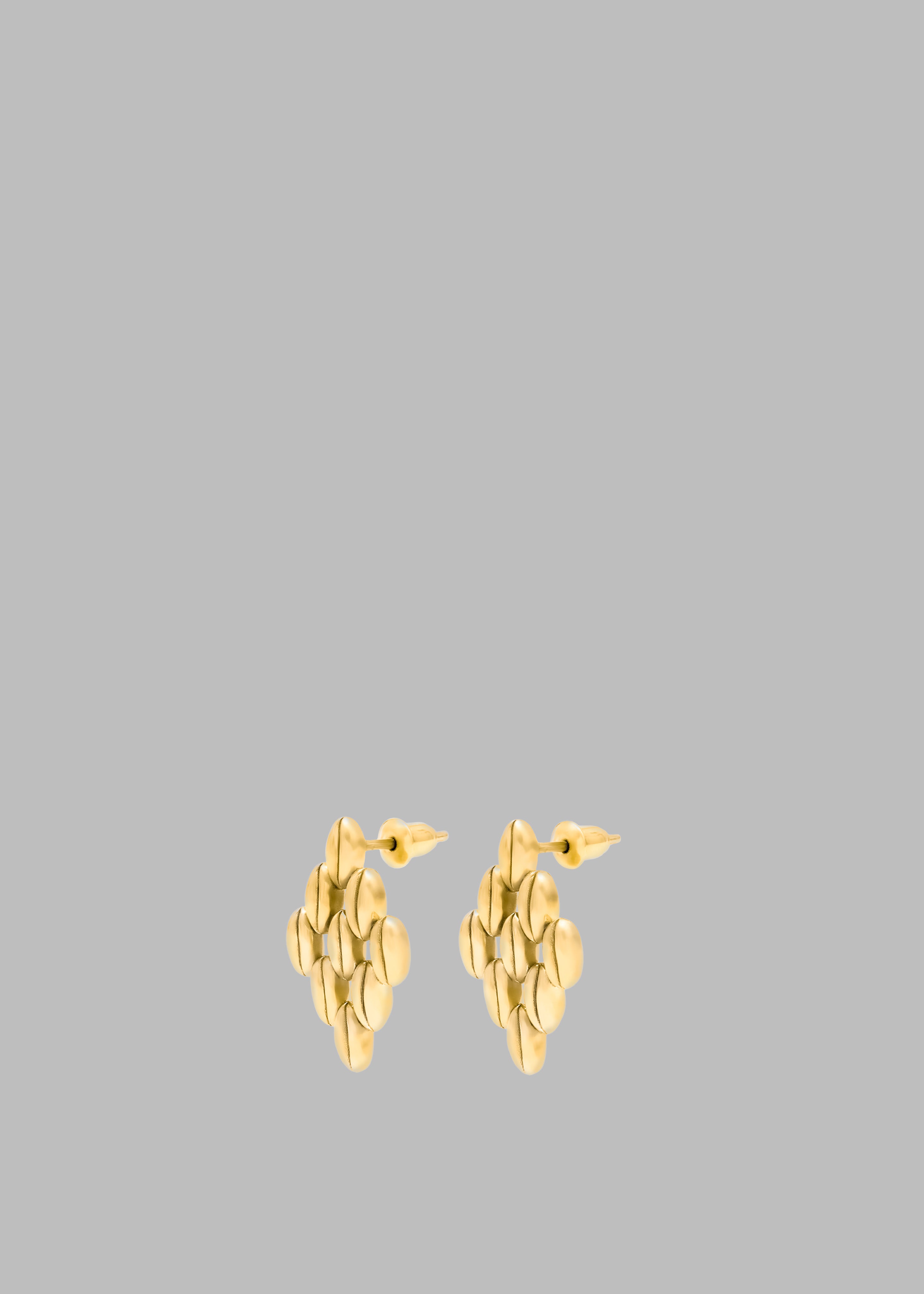 Bevza Grains Small Rhomb Earrings - Gold - 4